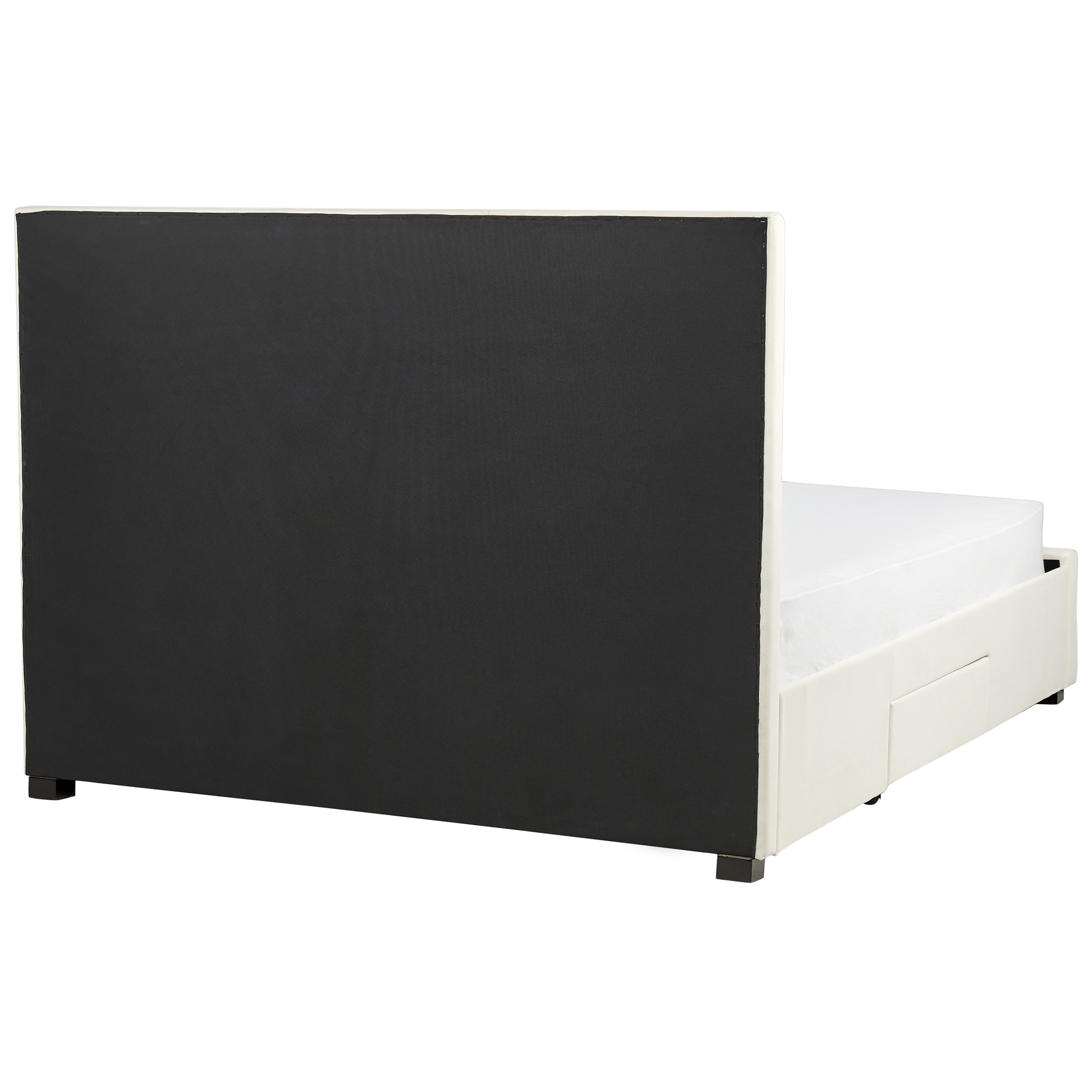 Beliani LIEVIN - Bed met opbergruimte - Crème - 160 x 200 cm - Fluweel