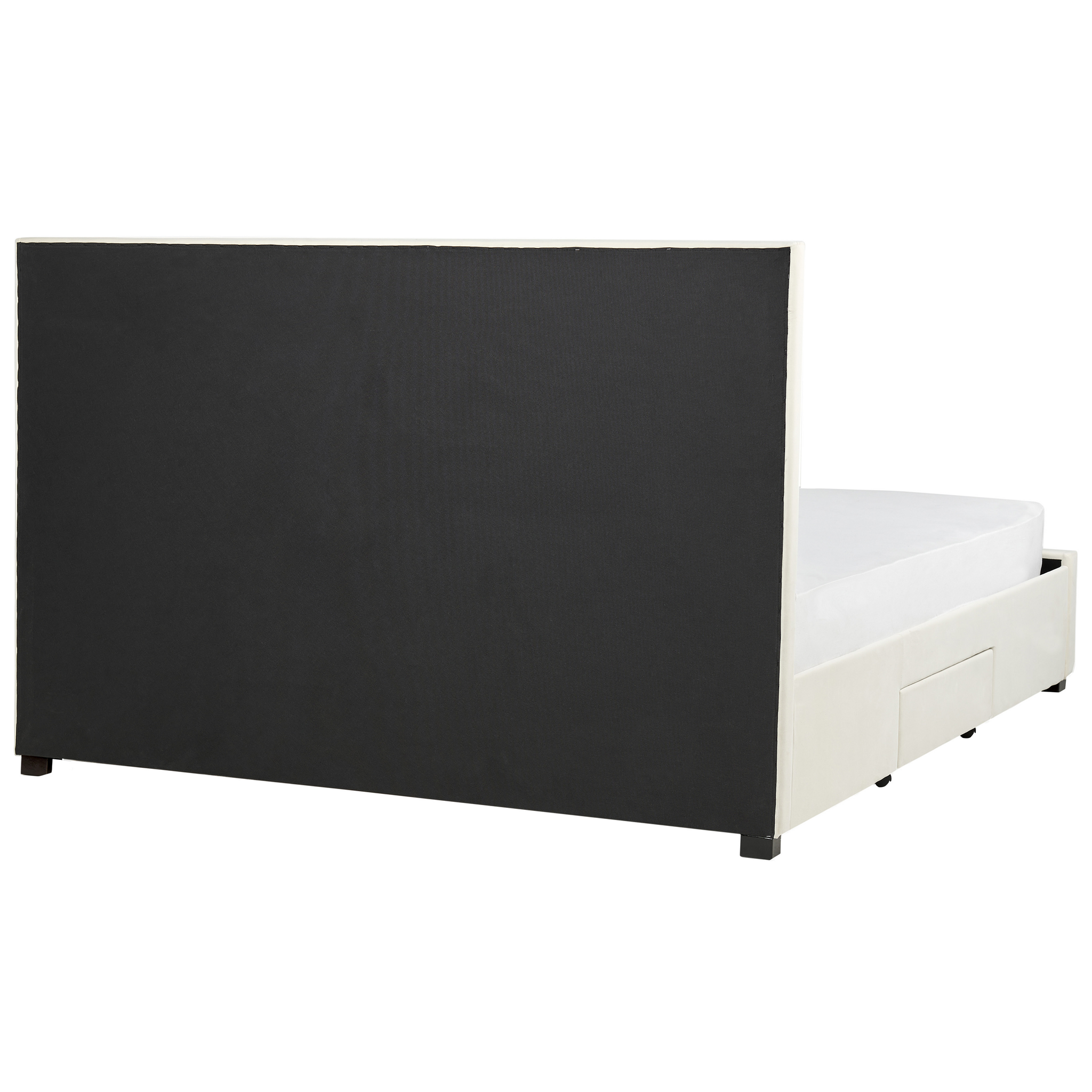 Beliani LIEVIN - Bed met opbergruimte - Crème - 180 x 200 cm - Fluweel