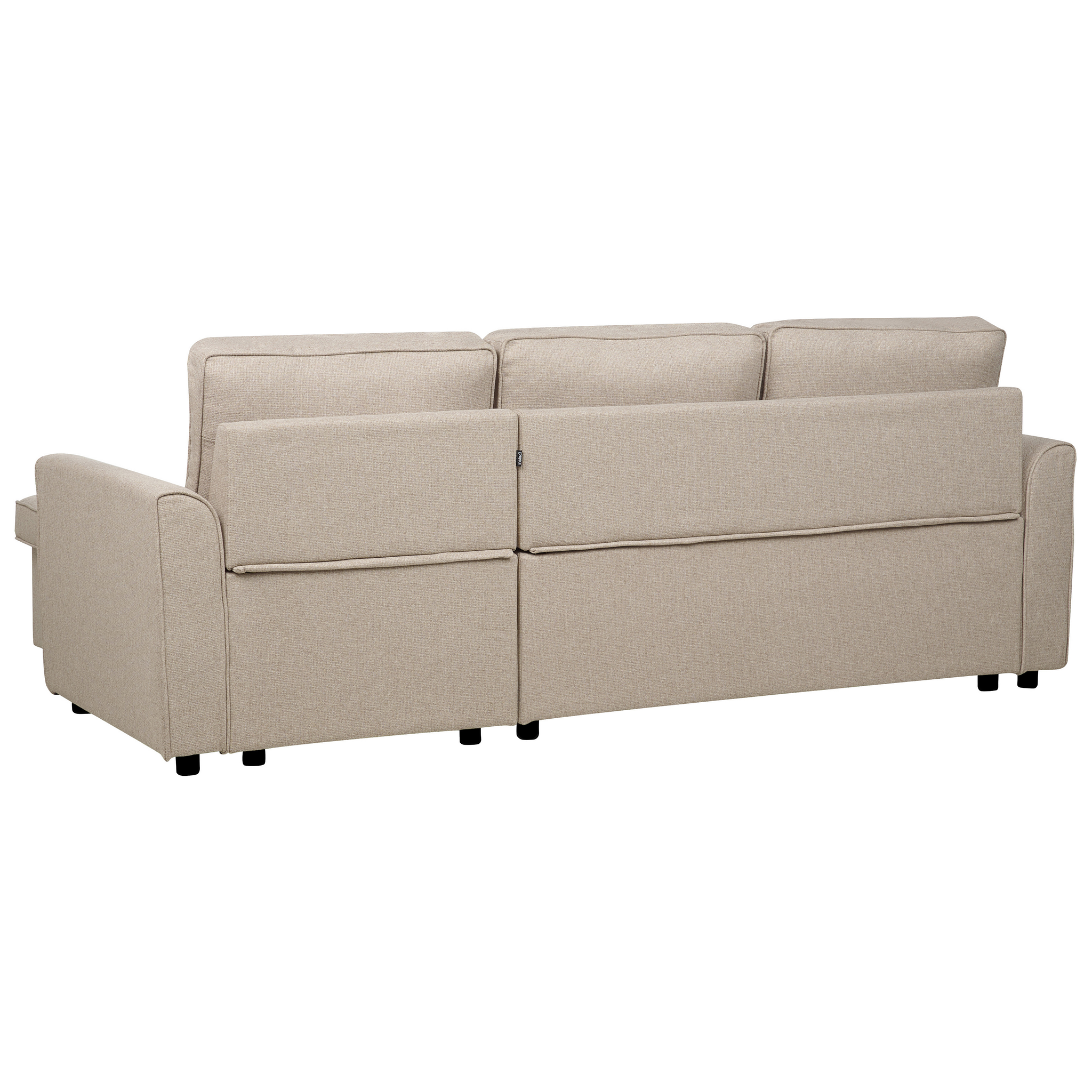 Beliani NESNA - Hoekslaapbank - Beige - Linkszijdig - 228 cm - Polyester