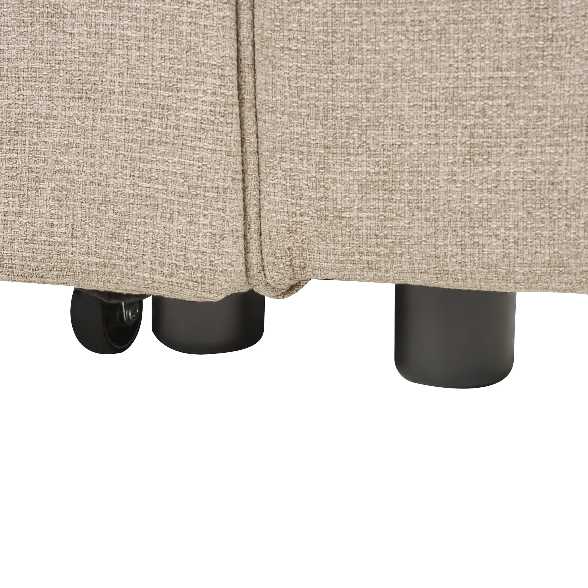 Beliani NESNA - Hoekslaapbank - Beige - Linkszijdig - 228 cm - Polyester