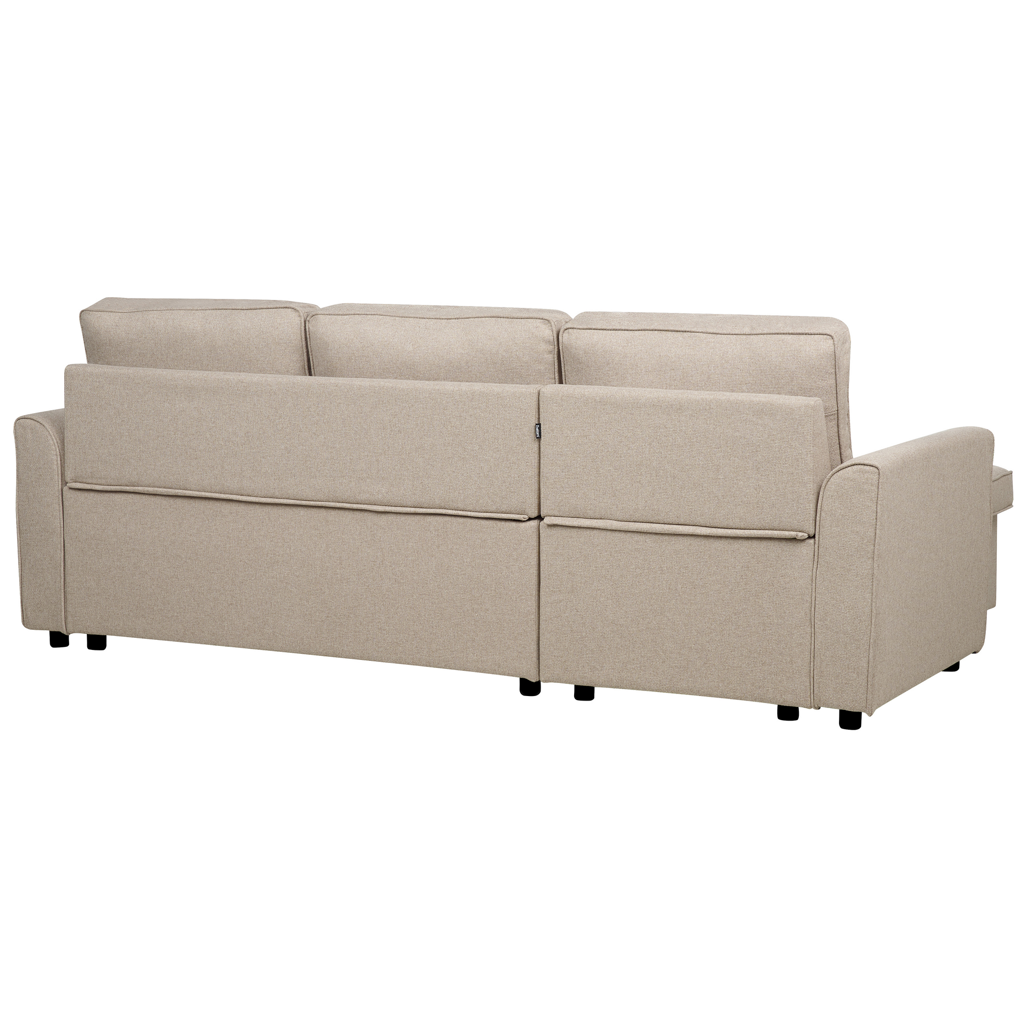 Beliani NESNA - Hoekslaapbank - Beige - Rechterzijde - 228 cm - Polyester