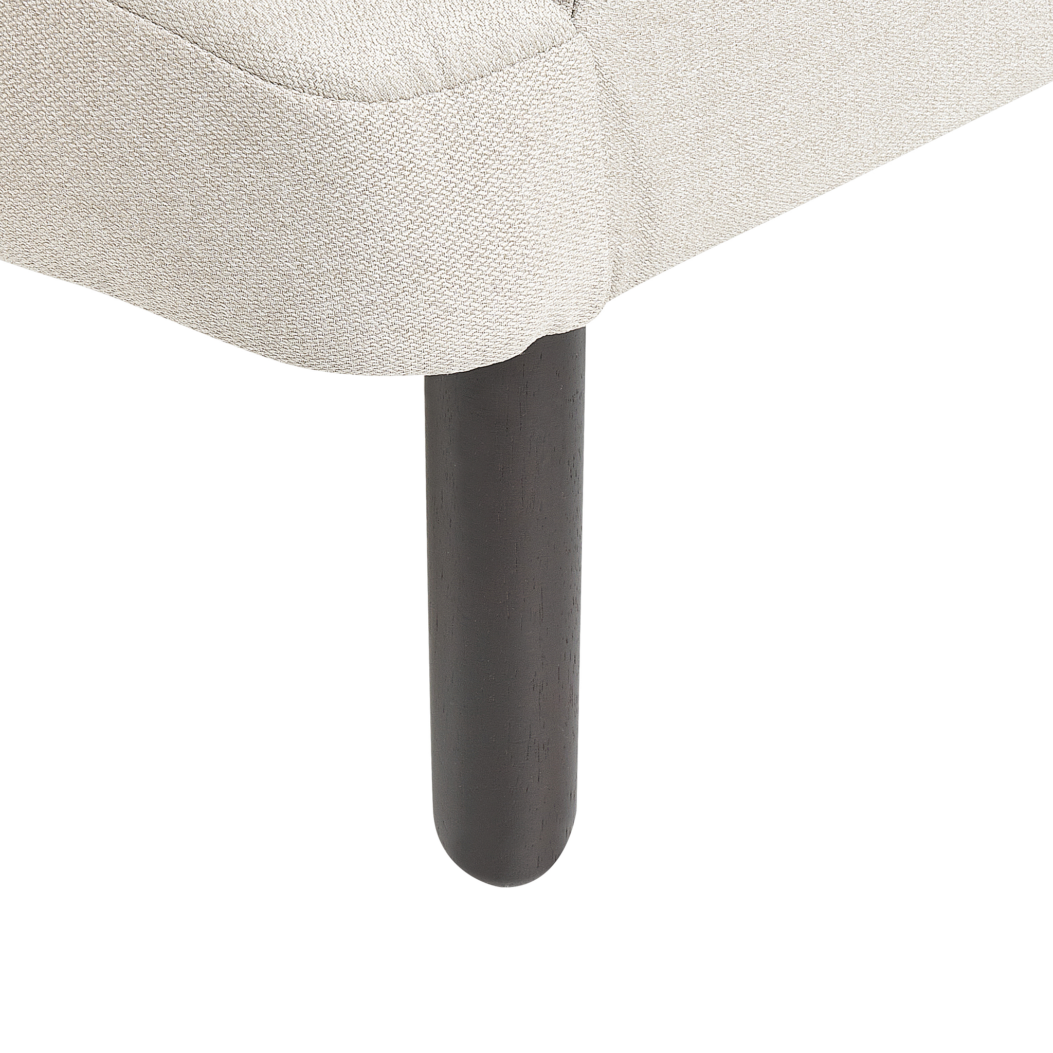 Beliani OLAND - Fauteuil met hocker - Beige - Linnen