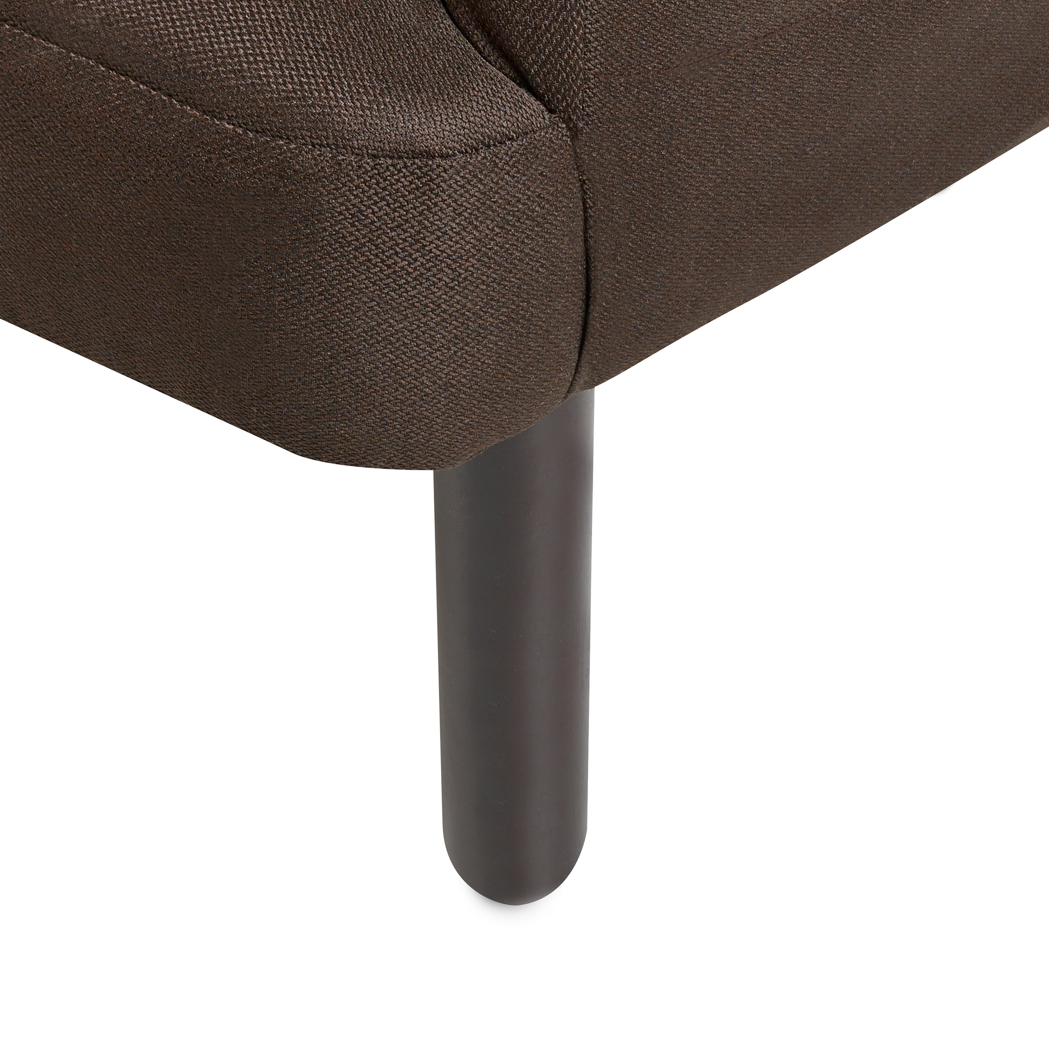 Beliani OLAND - Fauteuil met hocker - Bruin - Linnen