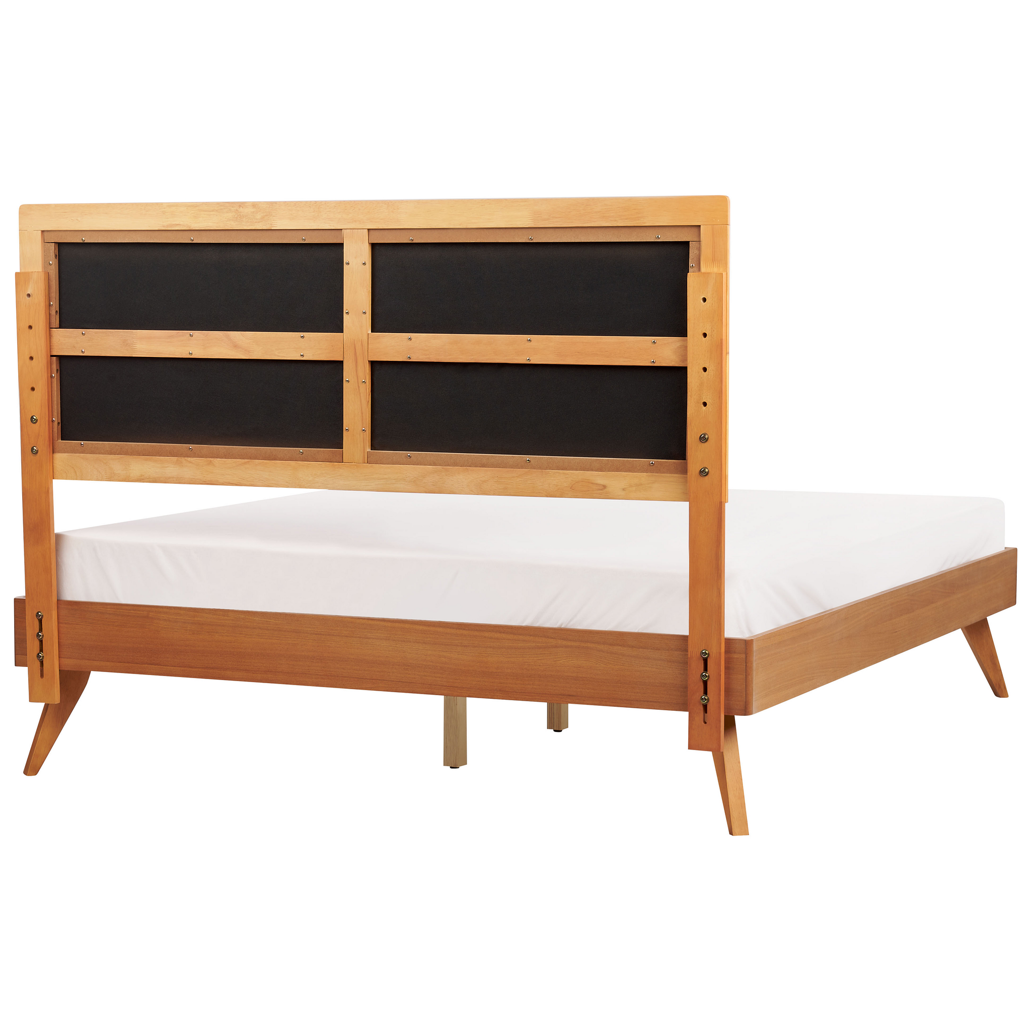 Beliani POISSY - Tweepersoonsbed - Lichthout - 160 x 200 cm - MDF