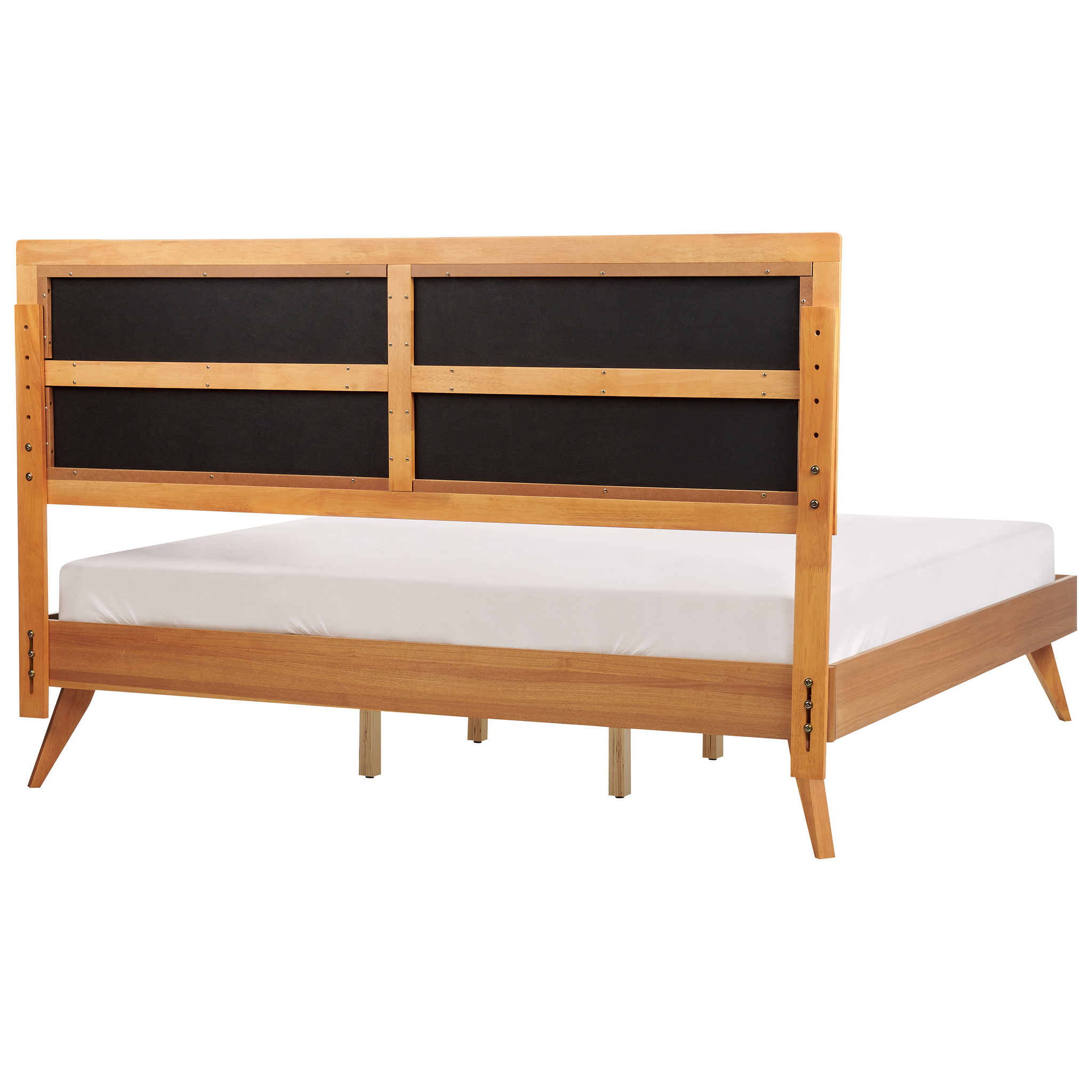 Beliani POISSY - Tweepersoonsbed - Lichthout - 180 x 200 cm - MDF