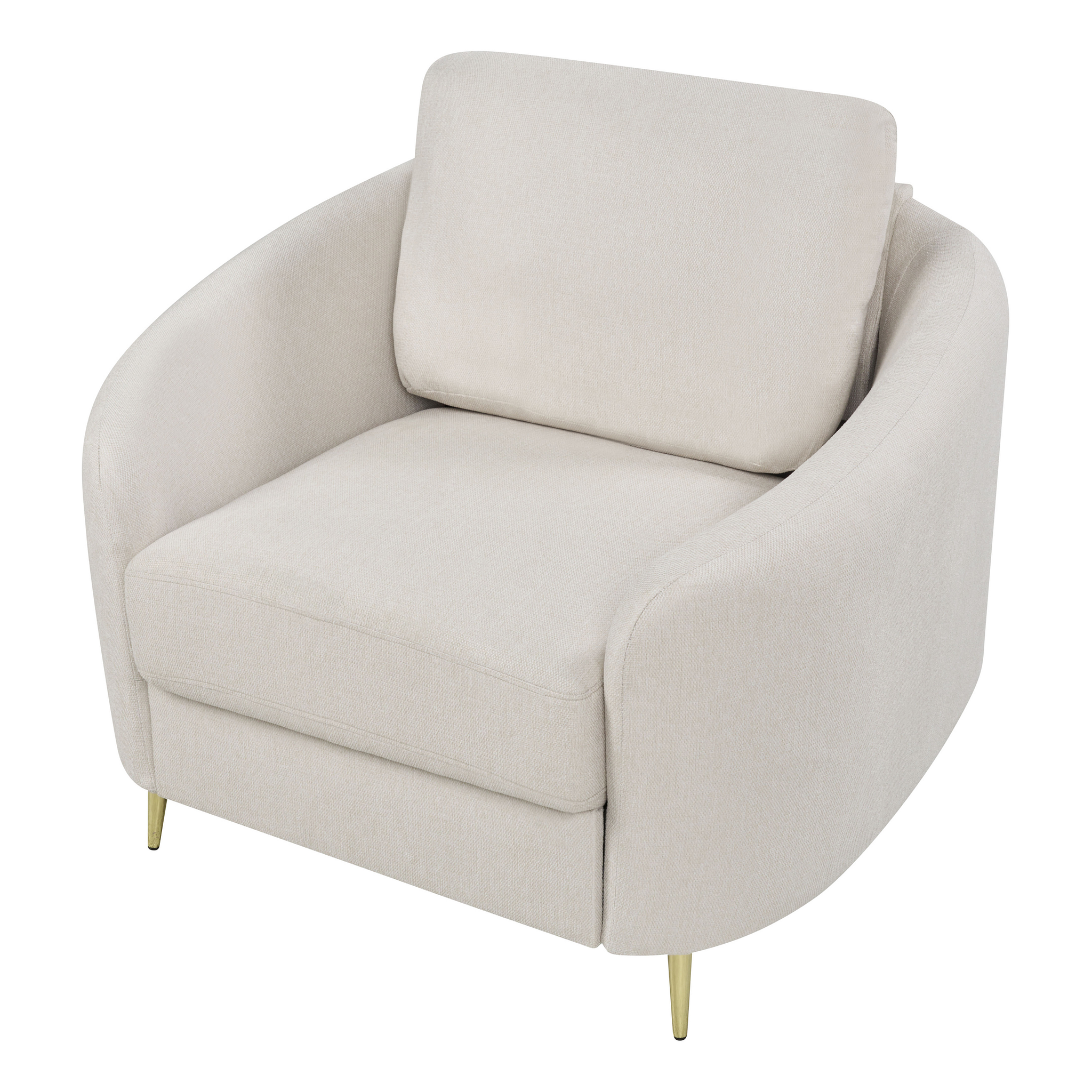 Beliani TROSA - Fauteuil - Lichtbeige - Polyester