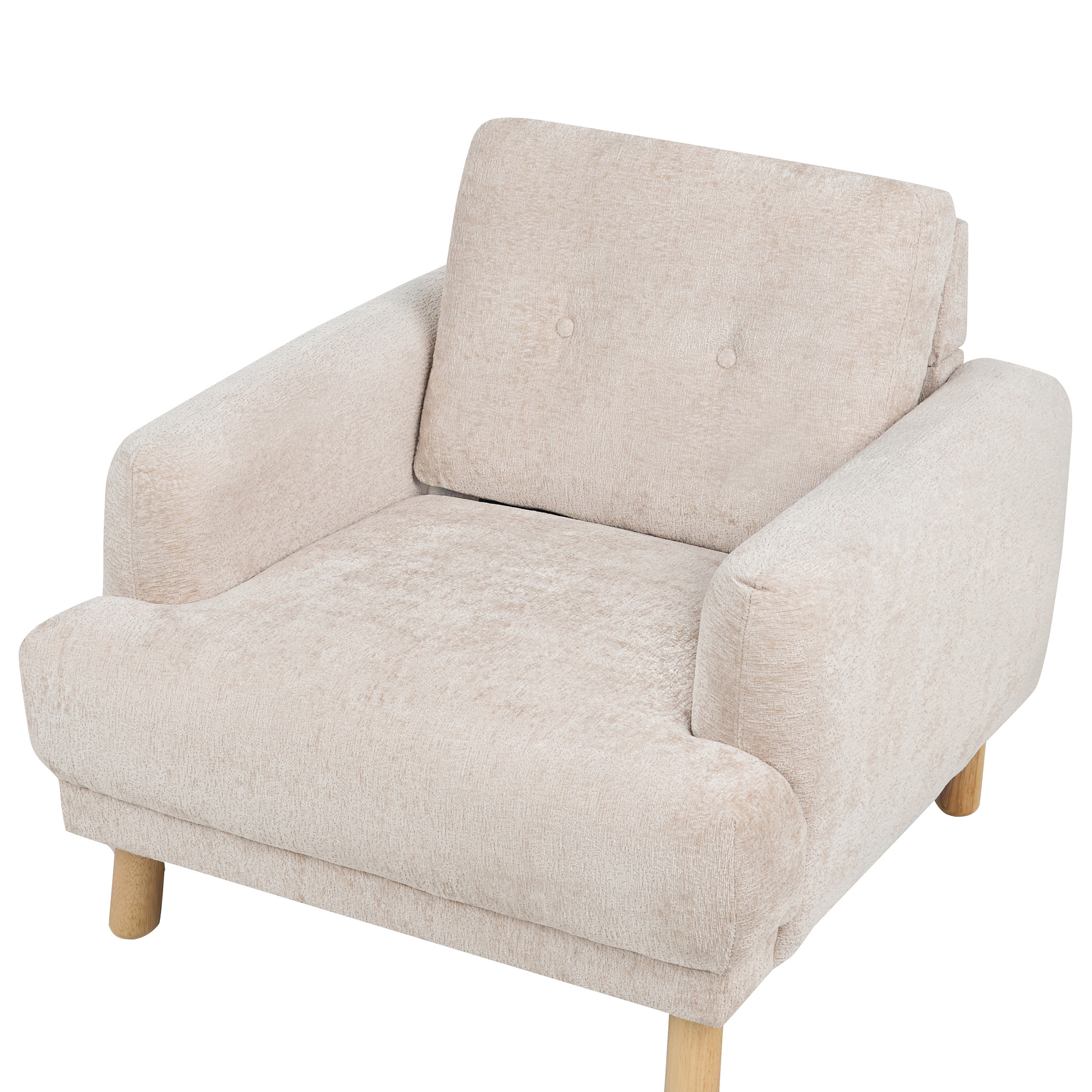 Beliani TUVE - Fauteuil - Beige - Bouclé