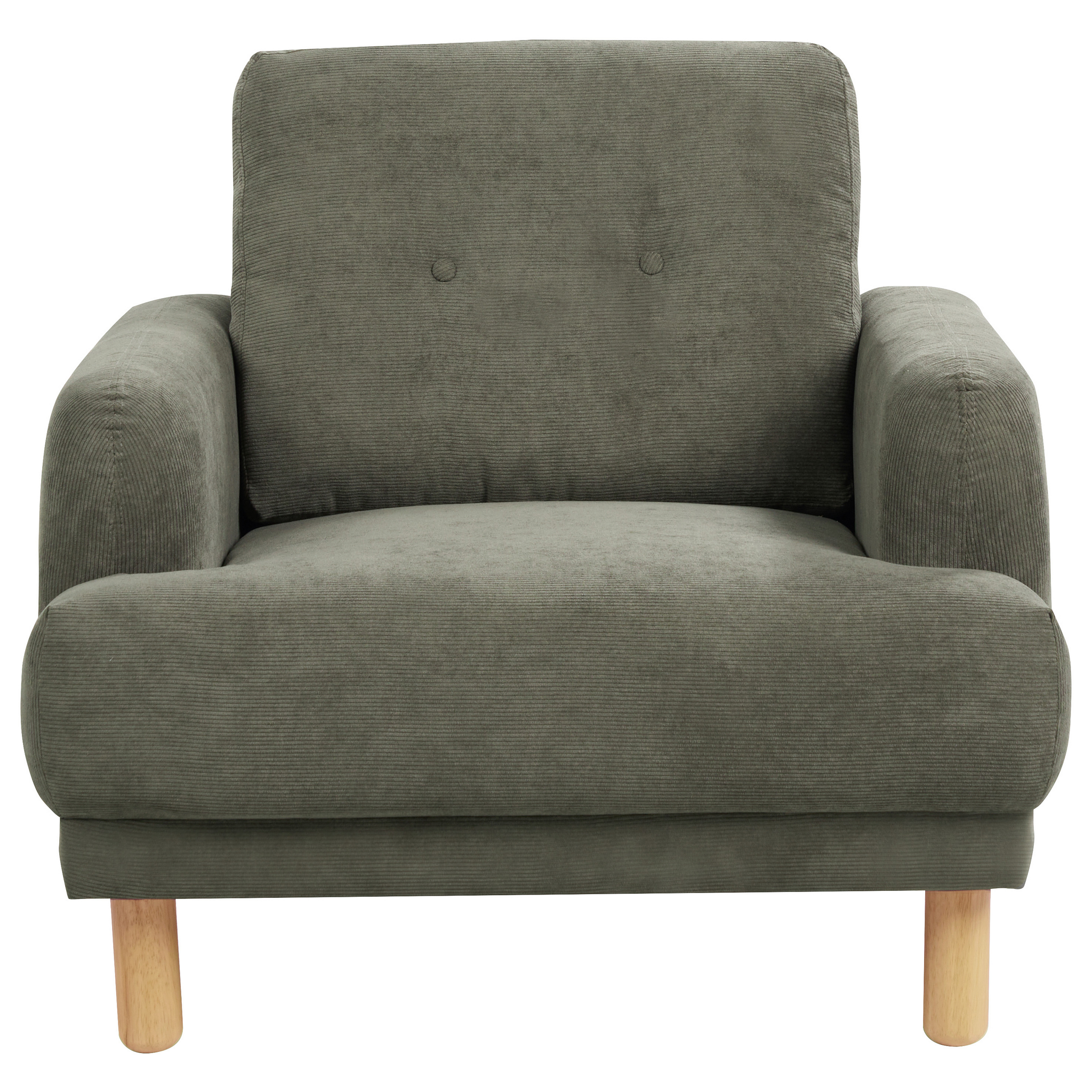 Beliani TUVE - Fauteuil - Donkergroen - Corduroy