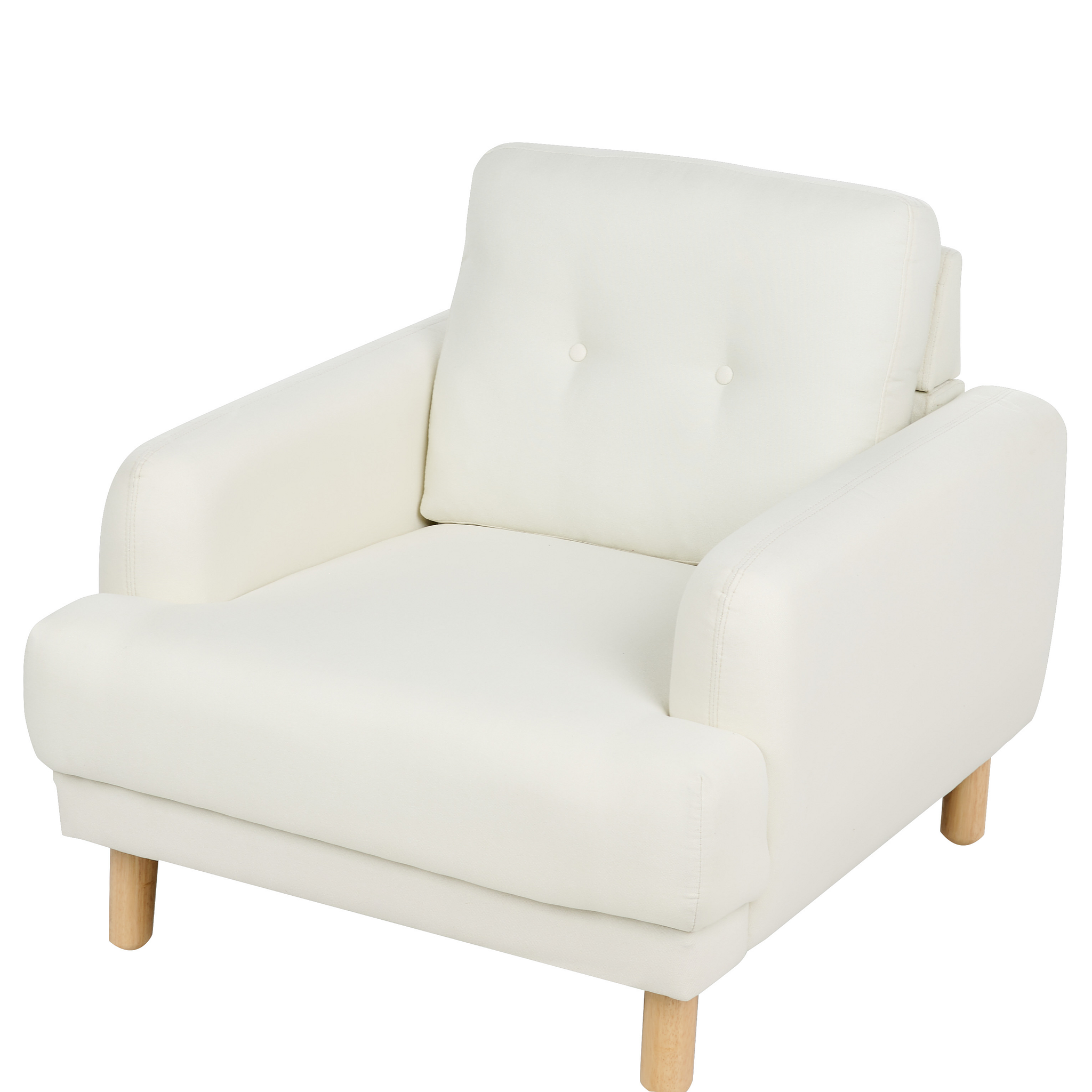 Beliani TUVE - Fauteuil - Off-white - Polyester