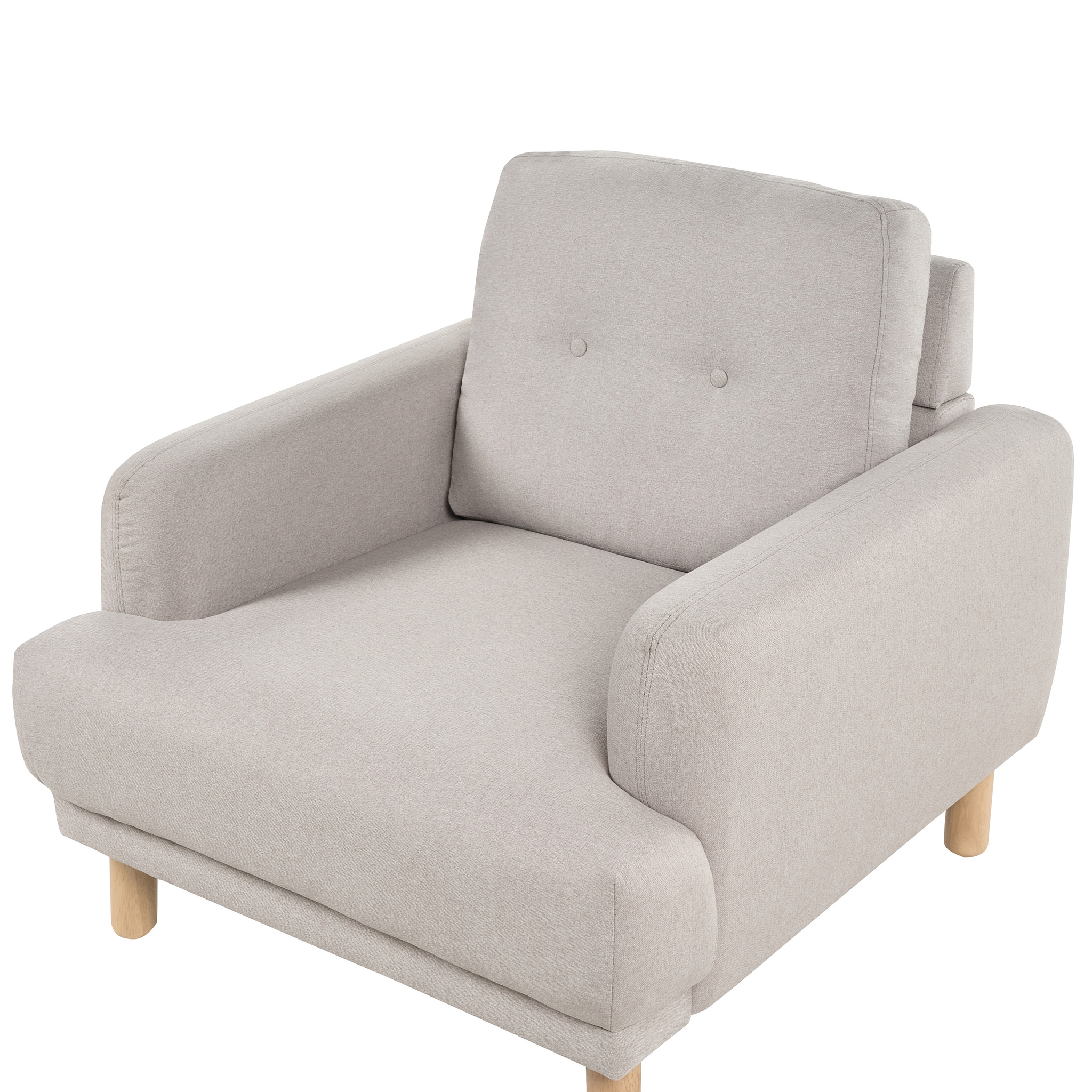 Beliani TUVE - Fauteuil - Taupe - Polyester