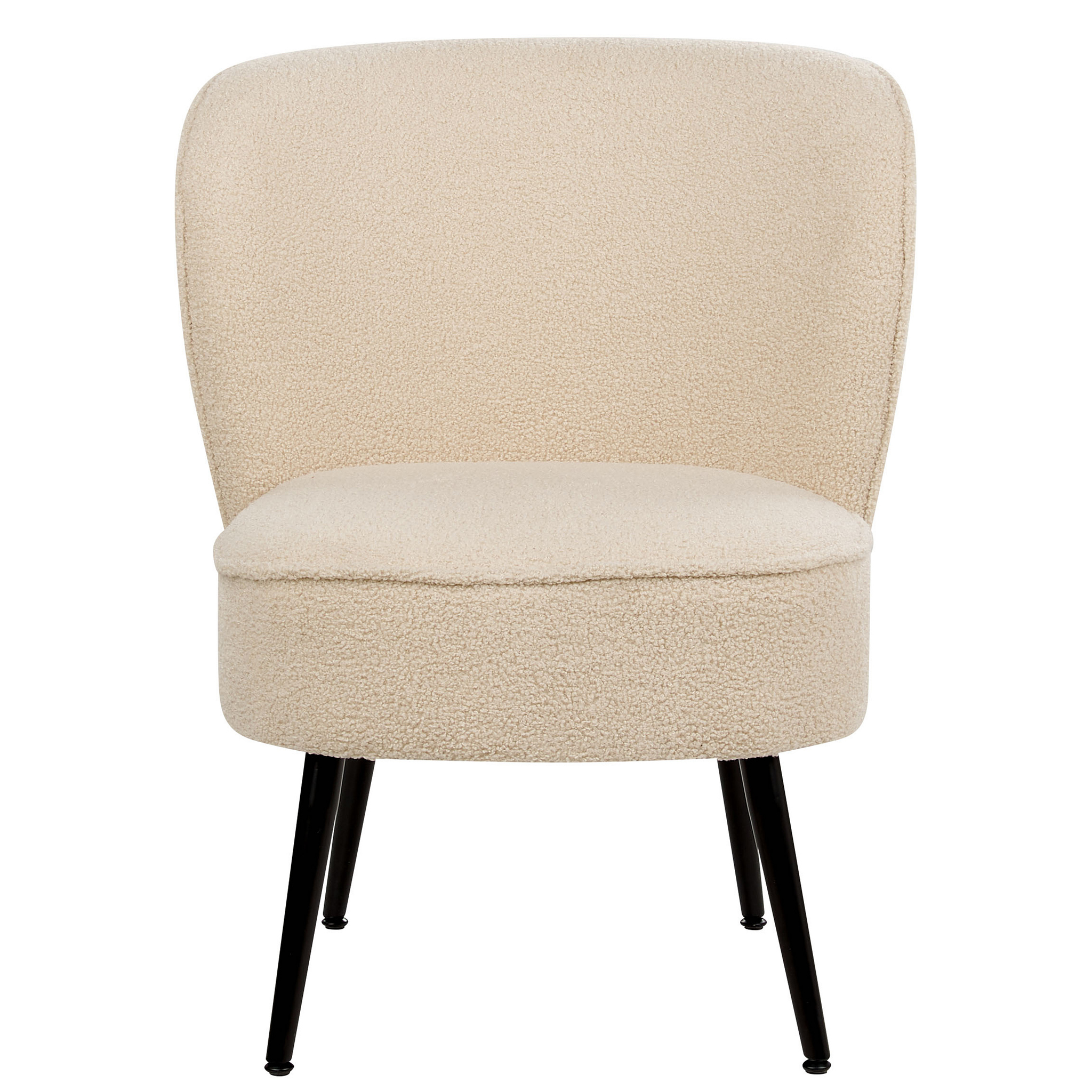 Beliani VOSS - Fauteuil - Lichtbeige - Bouclé