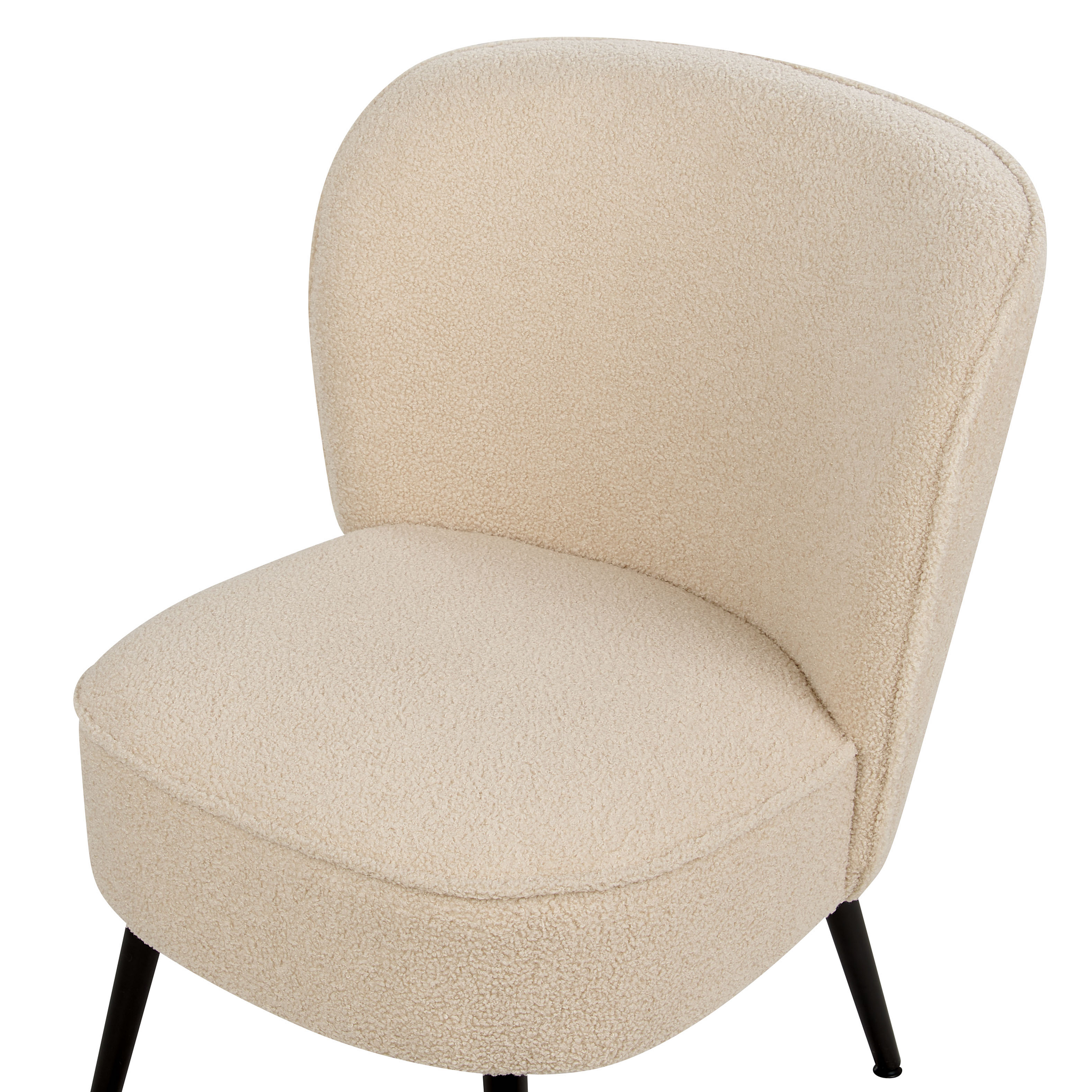 Beliani VOSS - Fauteuil - Lichtbeige - Bouclé