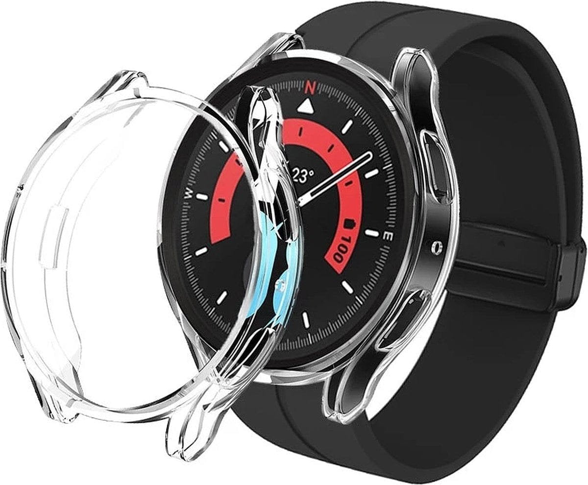 Bumper Screenprotector Set Geschikt Voor Samsung Galaxy Watch 5 40mm - 2 Stuks - Transparant