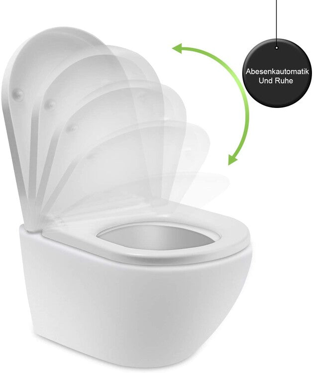 Furnilux - WC Bril Softclose - Toiletbril WC Bril Met Print - Bloemen & Hout