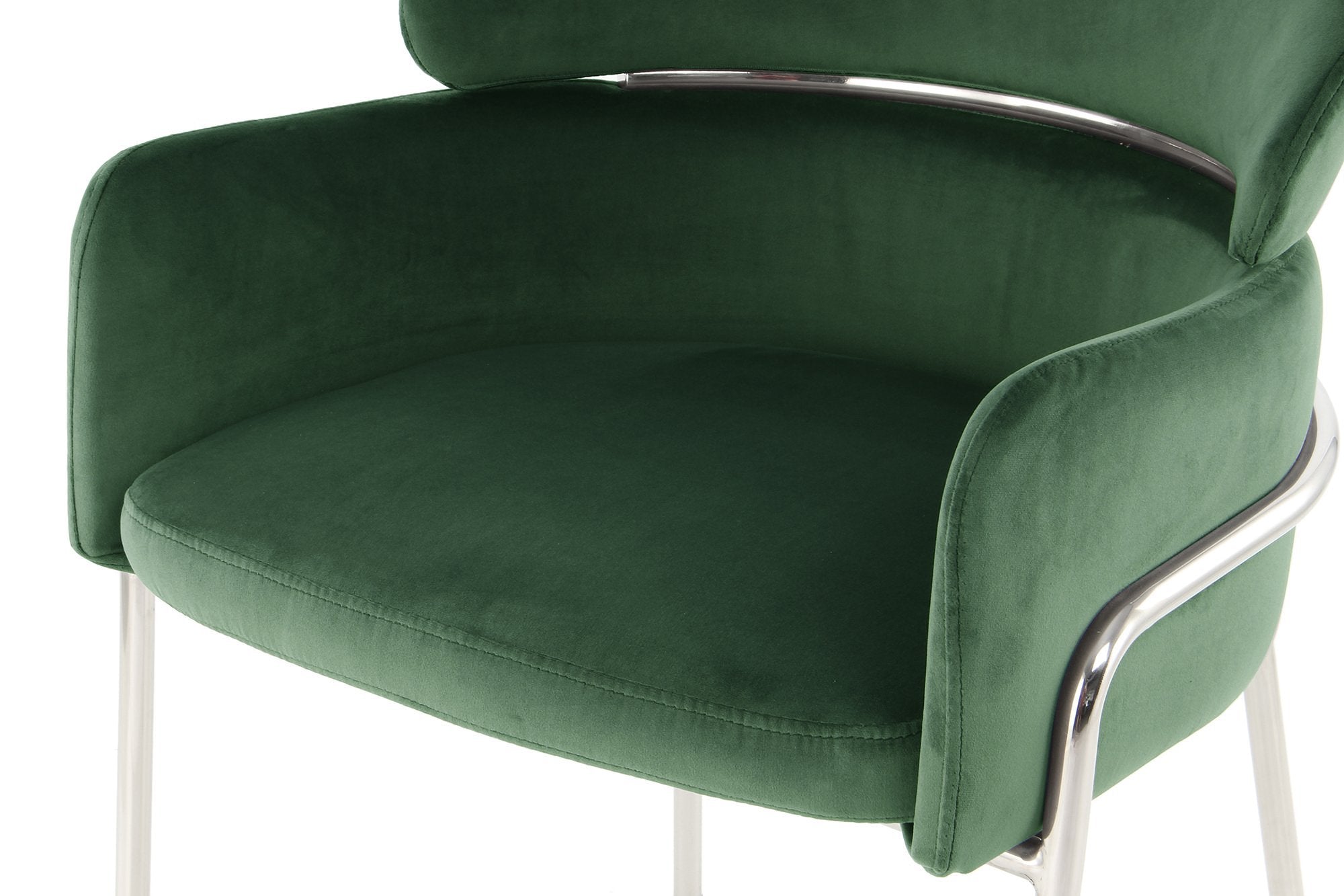 Lalee Avenue Chair Elva 100-IN Green / Silver (LxWxH) 57 x 58 x 79 cm