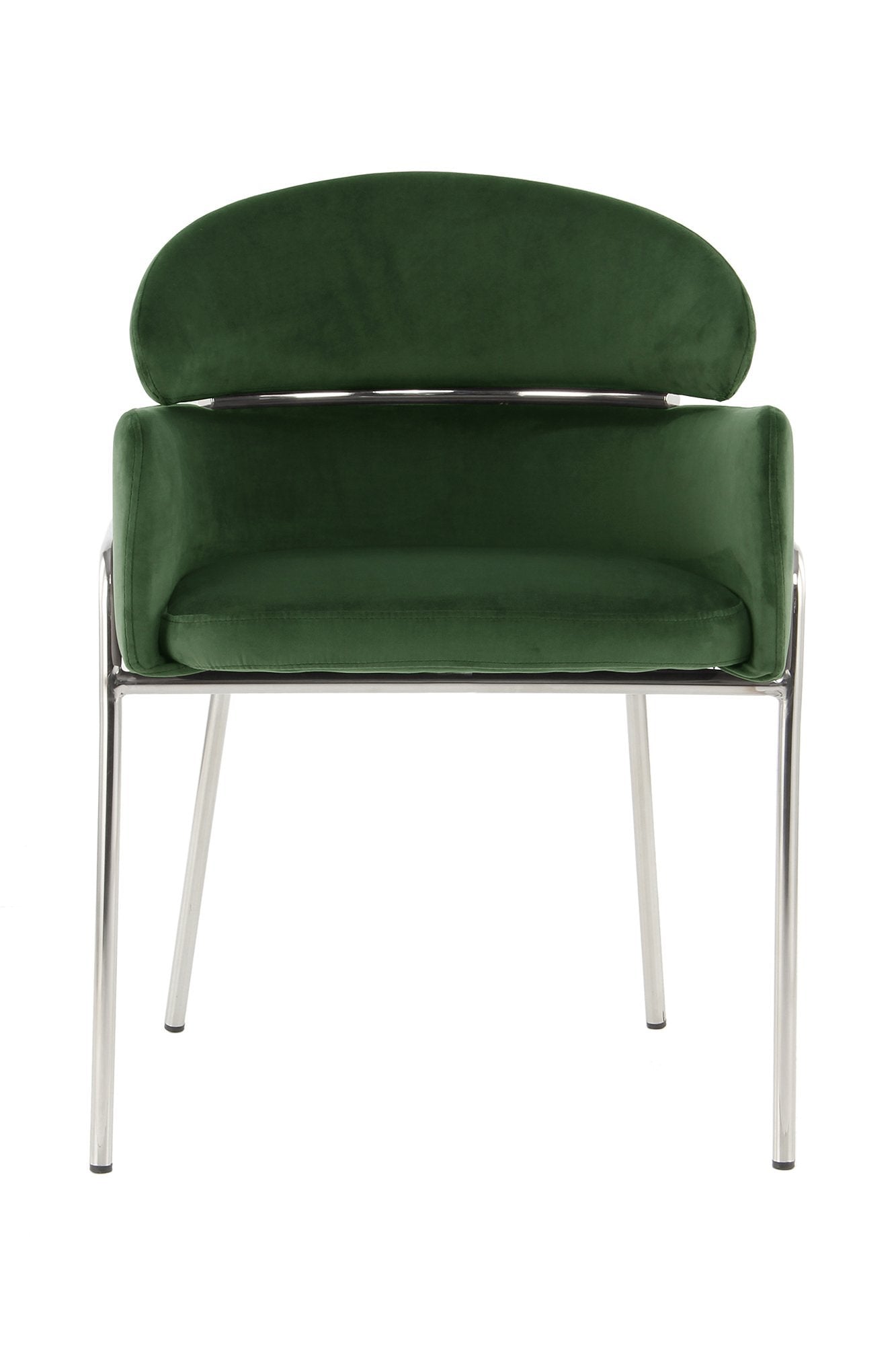 Lalee Avenue Chair Elva 100-IN Green / Silver (LxWxH) 57 x 58 x 79 cm