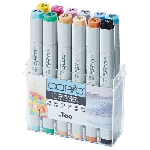 Copic Marker Classic Set - Pastell Colors - 12 stuks