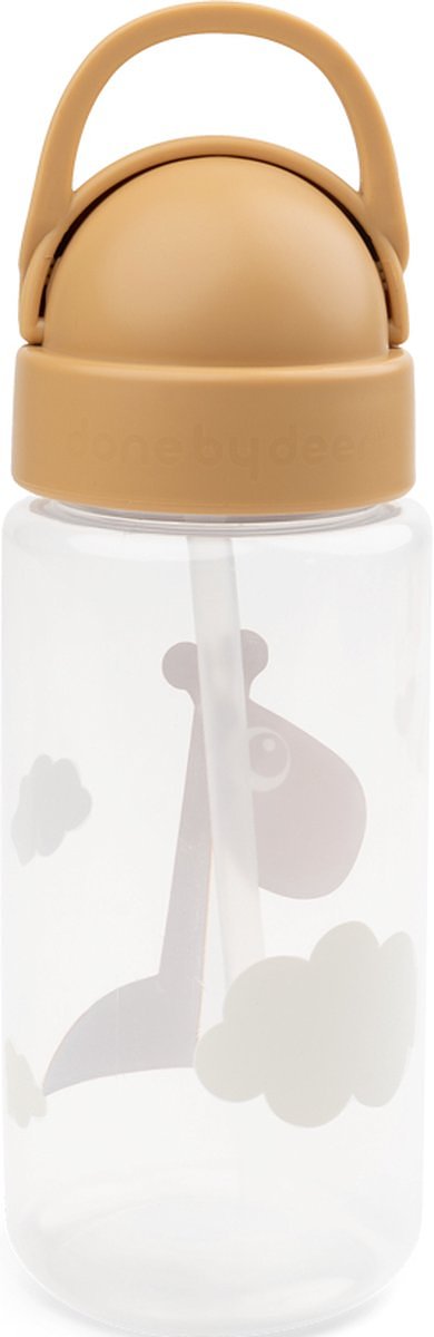 Done by Deer Friends drinkbeker met rietje - Raffi Mustard