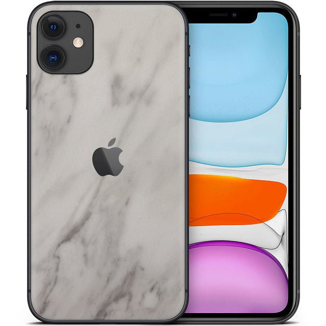 dskinz Smartphone Back Skin for Apple iPhone 11 White Marble