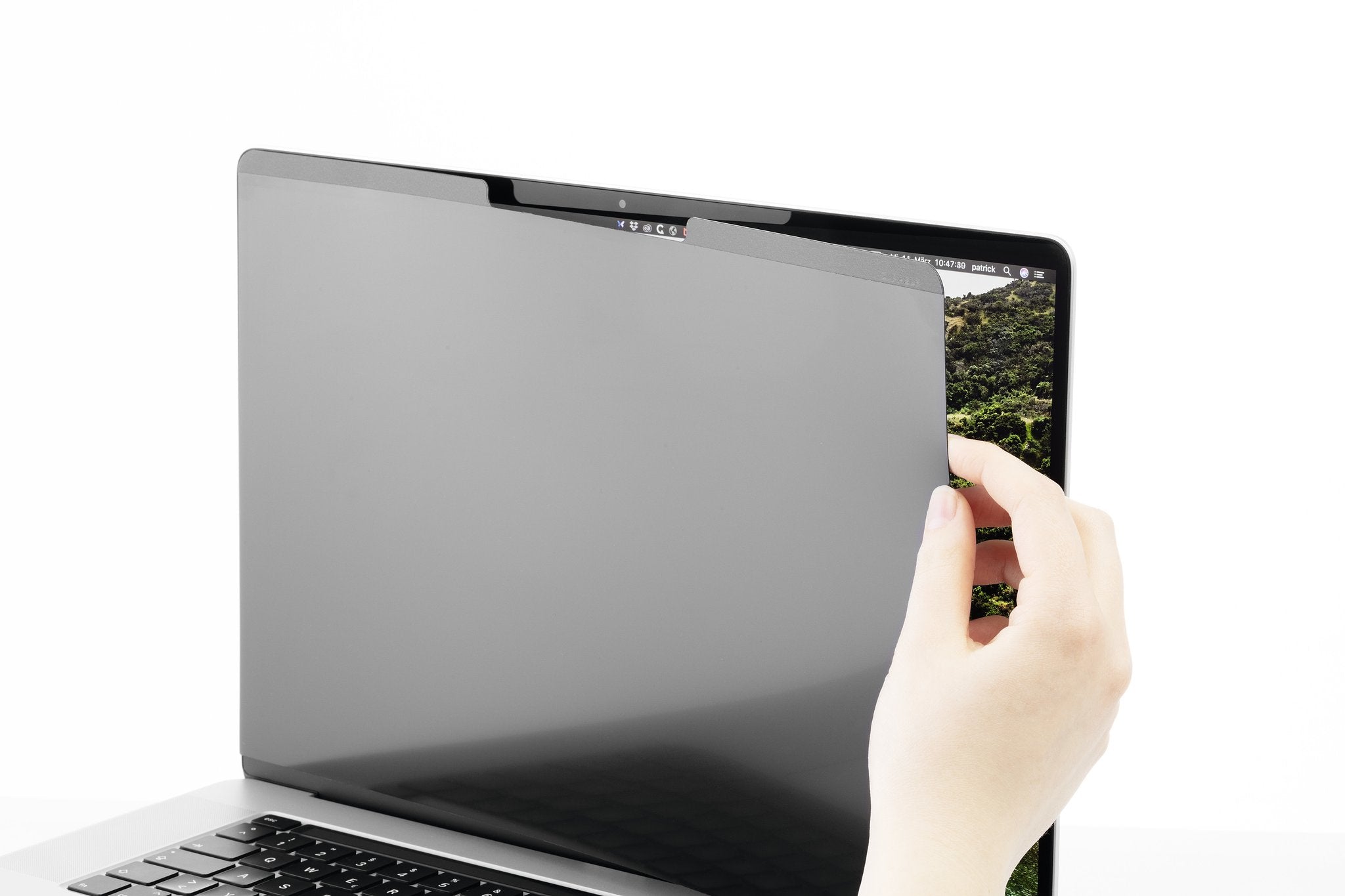 Durable Macbook pro privacy filter - 15,4 inch scherm - Grijs