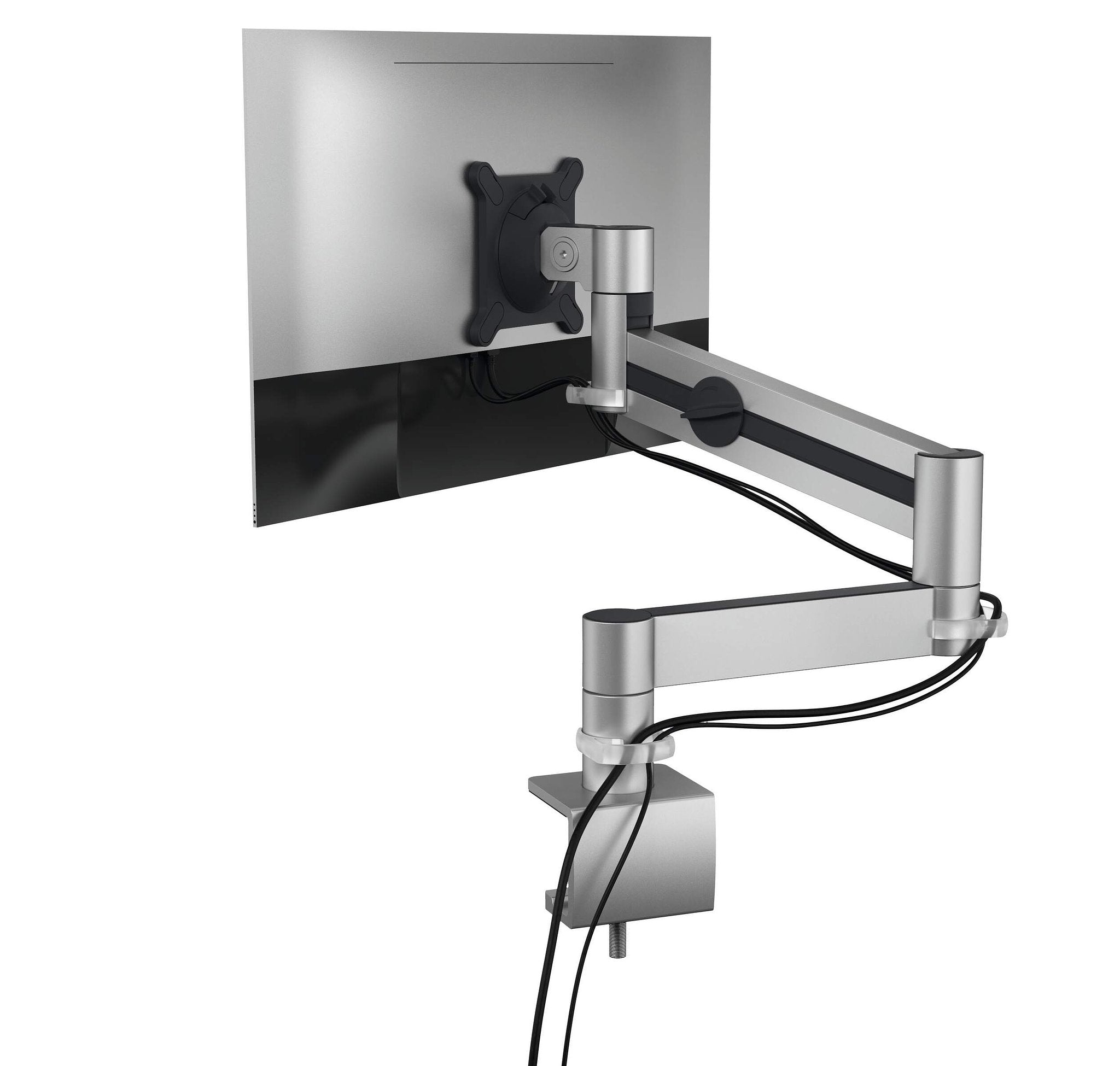 Durable monitor tafelbeugel - Zilver - 1 scherm - 360°C draaibaar