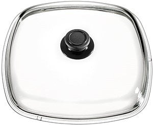 Eurolux glazen deksel met knop 26 x 26 cm