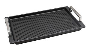 Eurolux Grilplaat met RVS grepen 41 x 24 x 2,5 cm flexinductie / combizone Bosch en Siemens Compatib