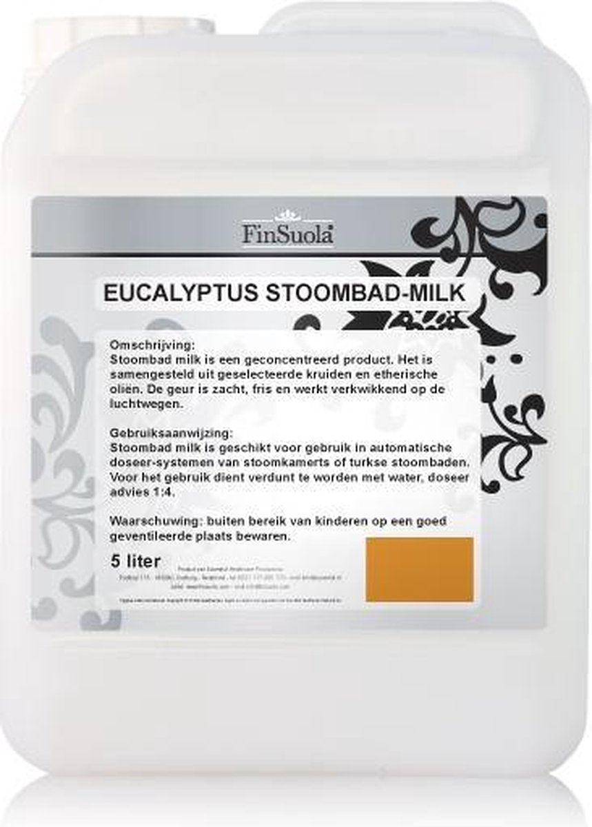 FinSuola Eucalyptus stoombad melk inhoud 5L