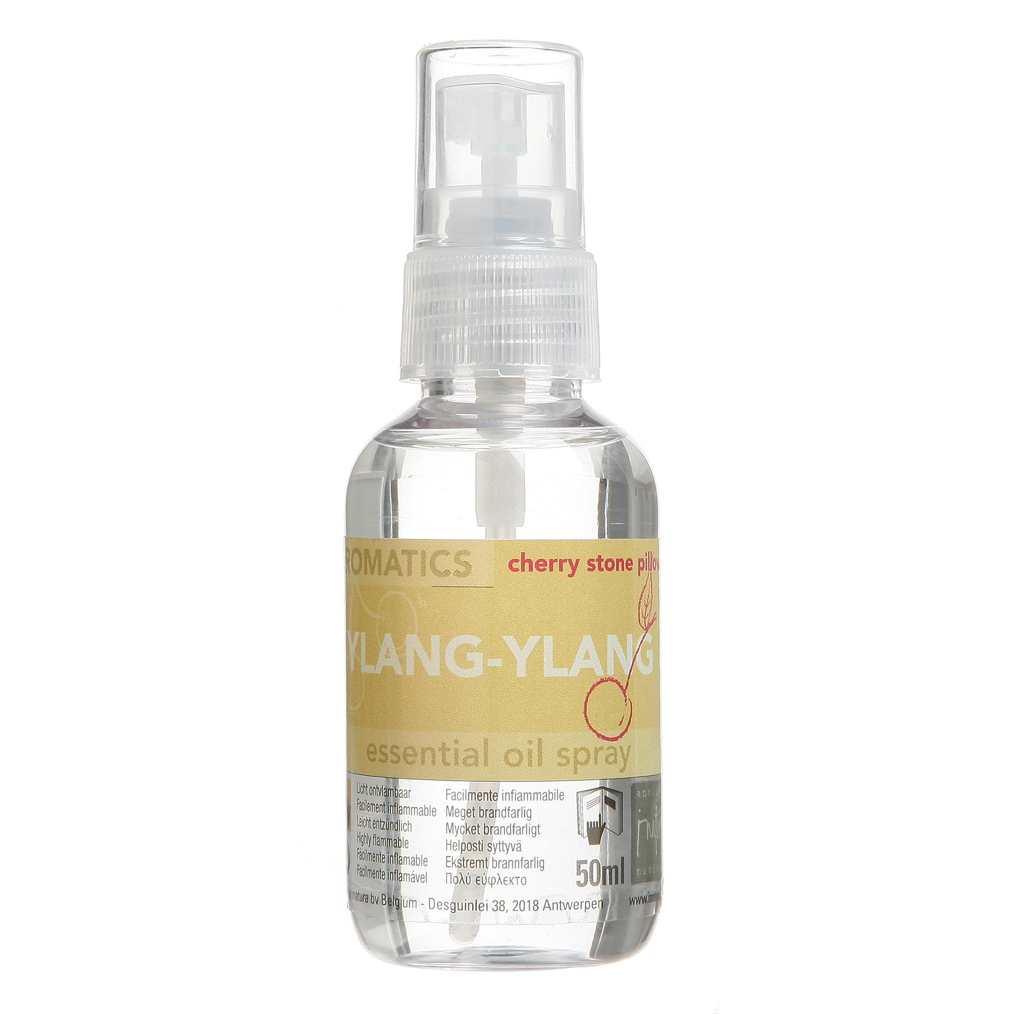 Flesje 50ml aromaspray gebaseerd op etherische olie ylang ylang