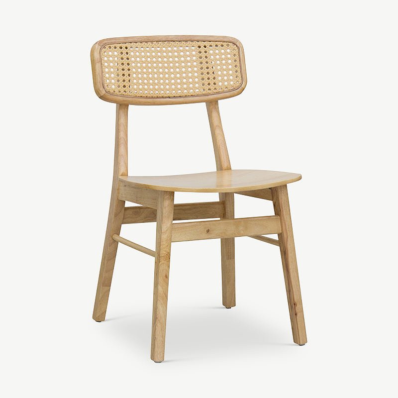 Jenson Dining Chair, Rattan & Natural seat