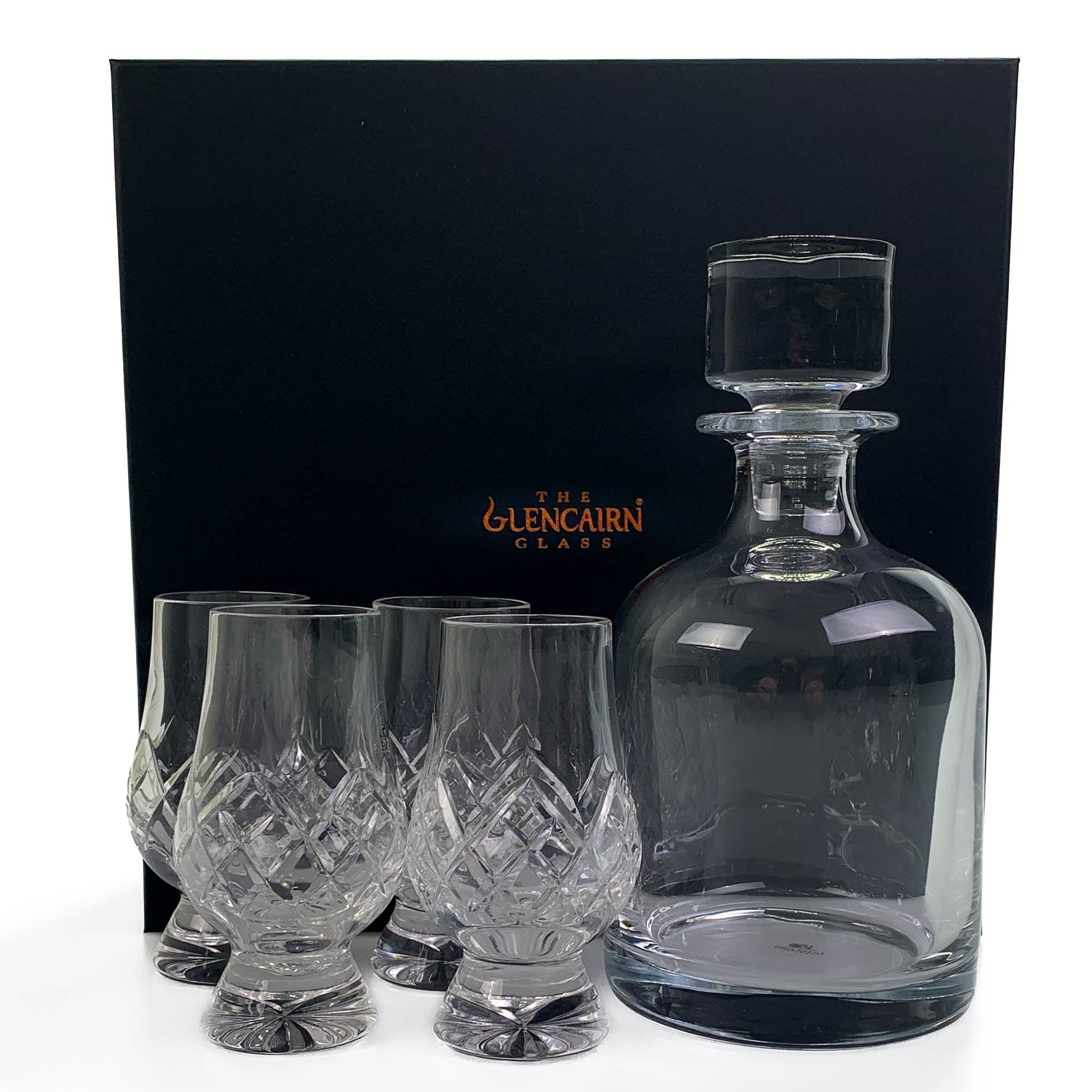 Geschenkset Karaf Iona en 4 Cut Whiskyglazen - Geschenkverpakking - Loodkristal - Glencairn Crystal
