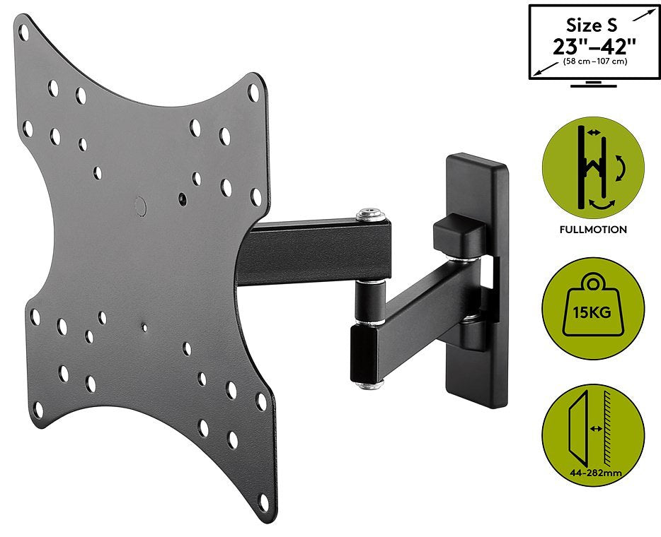 Goobay TV wall mount Basic FULLMOTION (S) - mount for TVs from 23 to 42 inches (58-107cm), fully mov