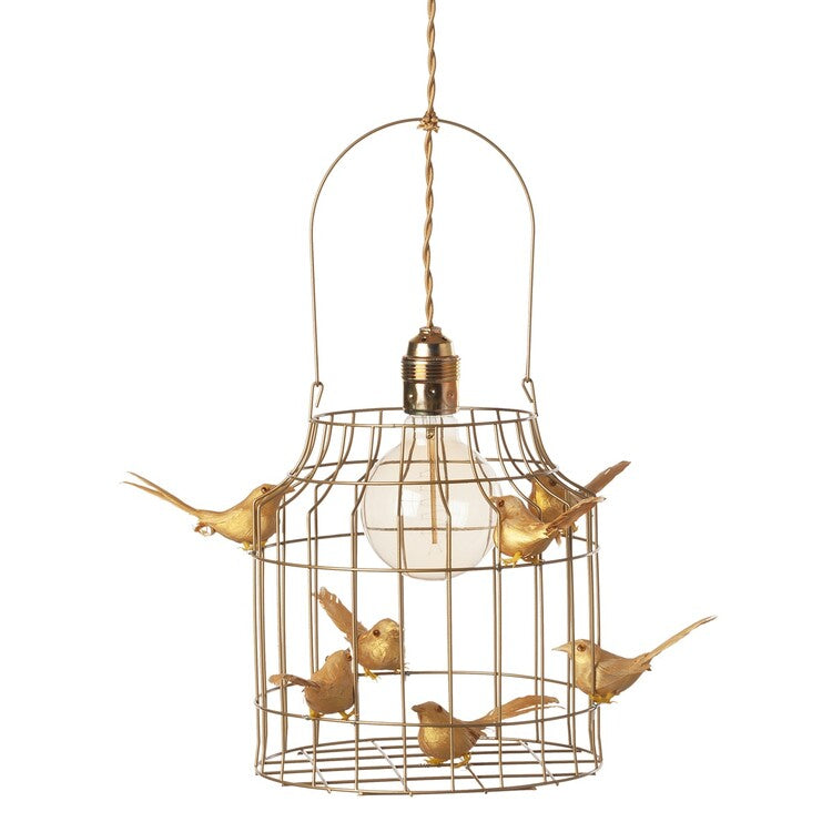 Dutch Dilight hanglamp vogels goud