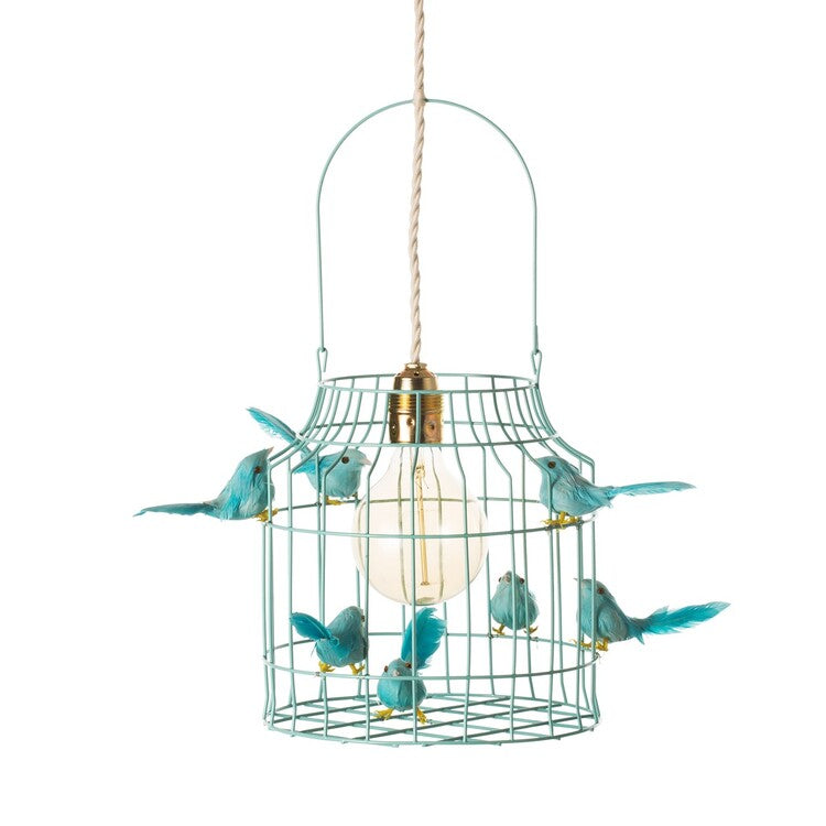 Dutch Dilight Pendant lamp birds turquoise