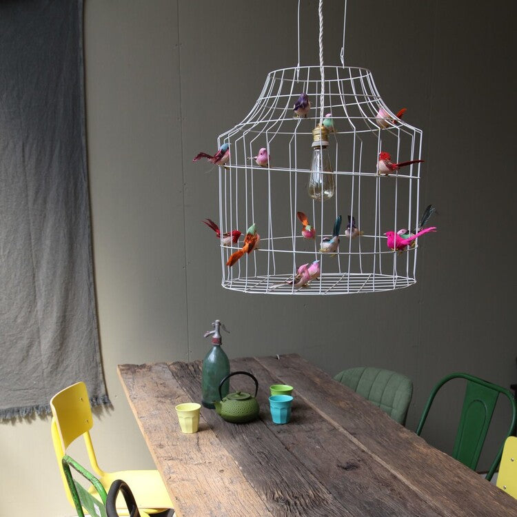 Dutch Dilight Witte hanglamp vogeltjes