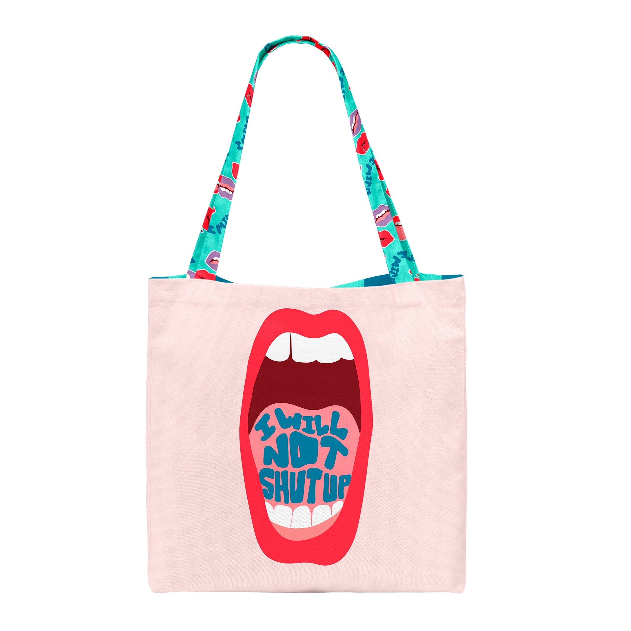 Happy Friday Hand bag Lips 43x42 cm Multicolor