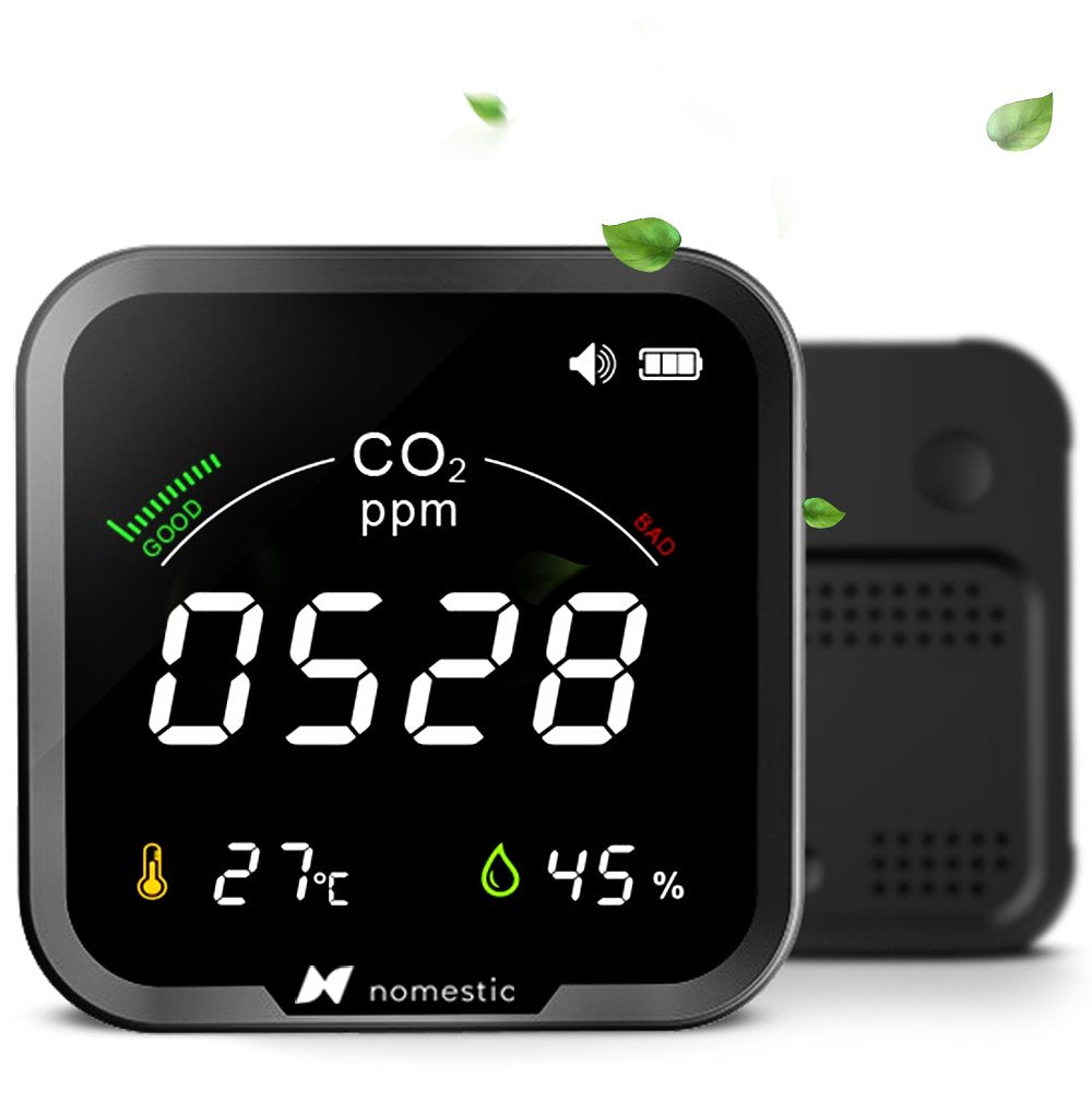 Nomestic Airsight CO2 Meter - Met Hygrometer en Thermometer - Zelfkalibrerende NDIR-sensor