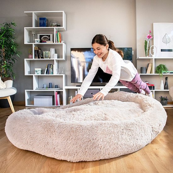 Hondenbed voor mensen | Human Dog Bed XXL InnovaGoods Beige