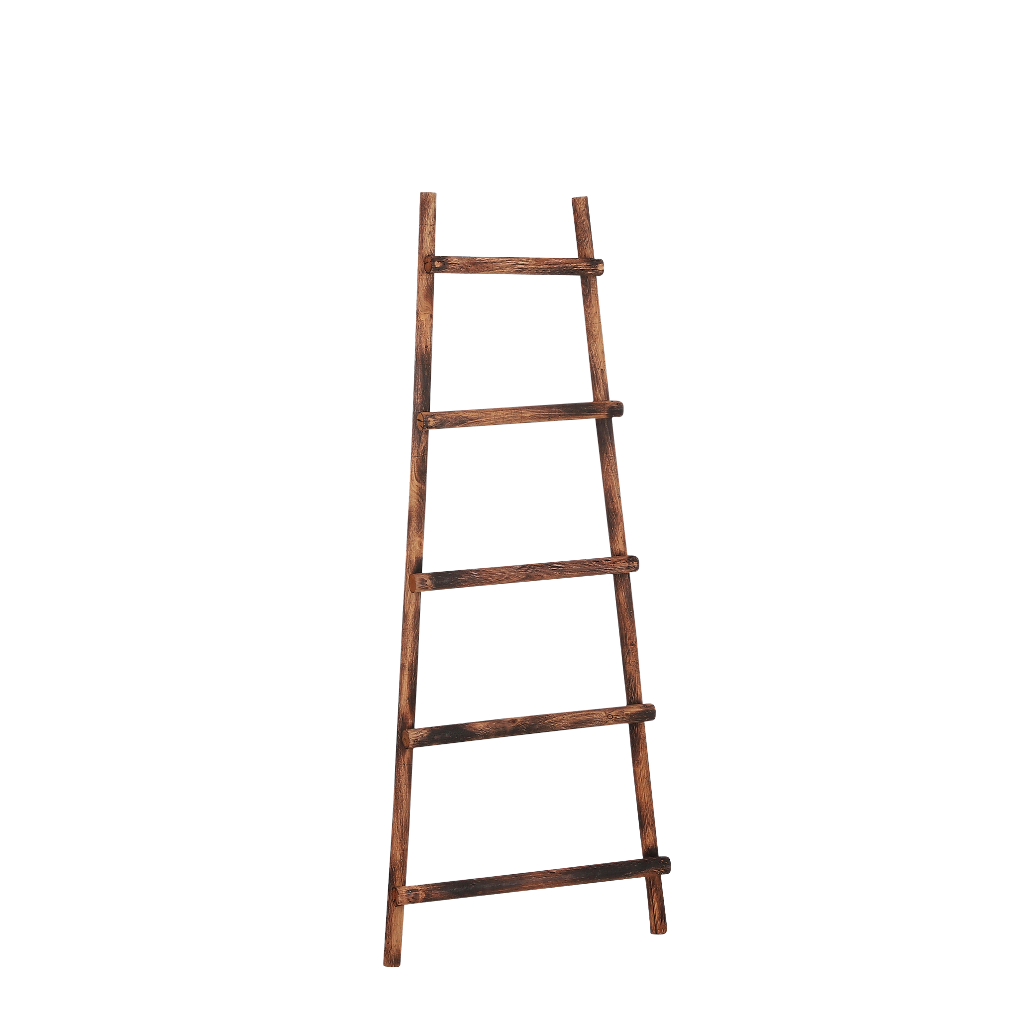 House of Seasons Decoratie Ladder - L29 x B49 x H119 cm - Populierenhout - Bruin