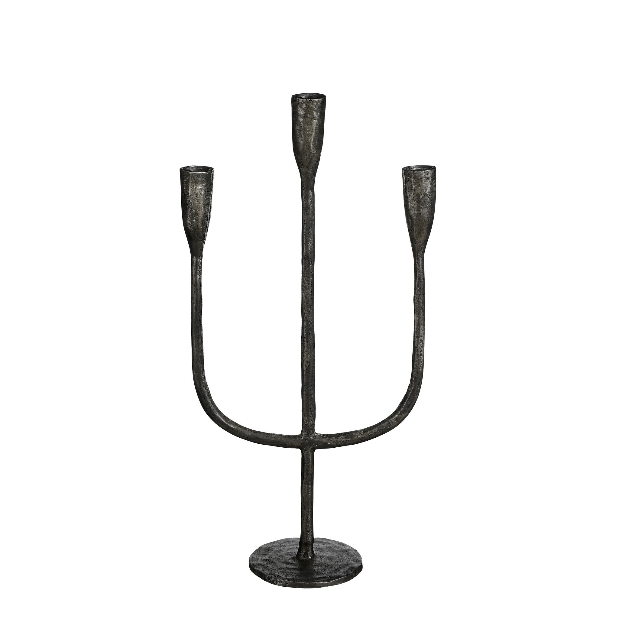 House of Seasons Stretto candelabra - L21 x W10 x H41 cm - Black