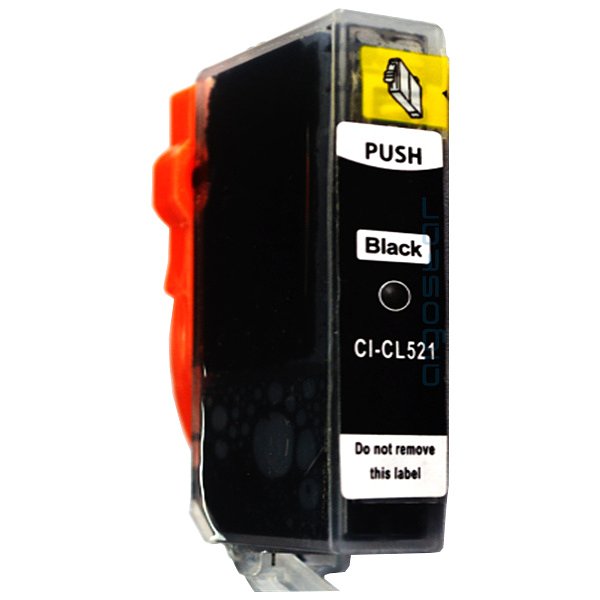 Huismerk Canon CLI-521BK cartridge zwart met chip