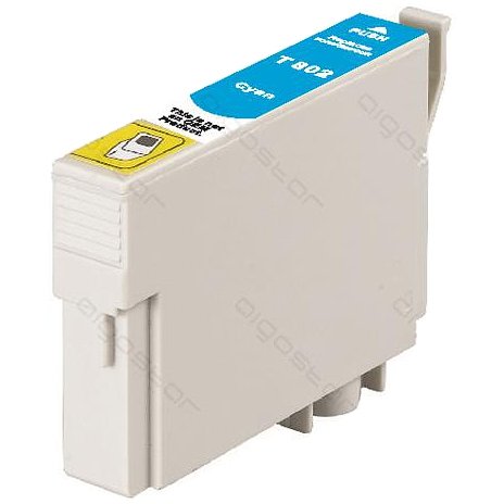 Huismerk Epson T0802 cartridge cyaan