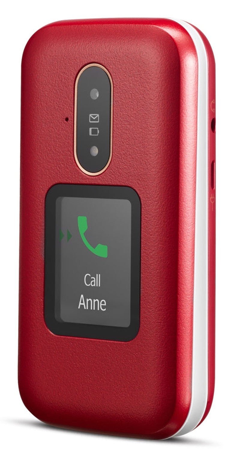 Hulpmedi.nl Mobiele telefoon 6880 4G met sprekende toetsen rood/wit