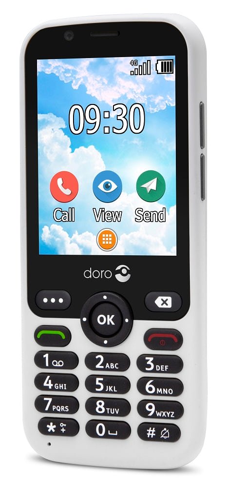 Hulpmedi.nl Mobiele telefoon 7010 4G WhatsApp & Facebook Wit