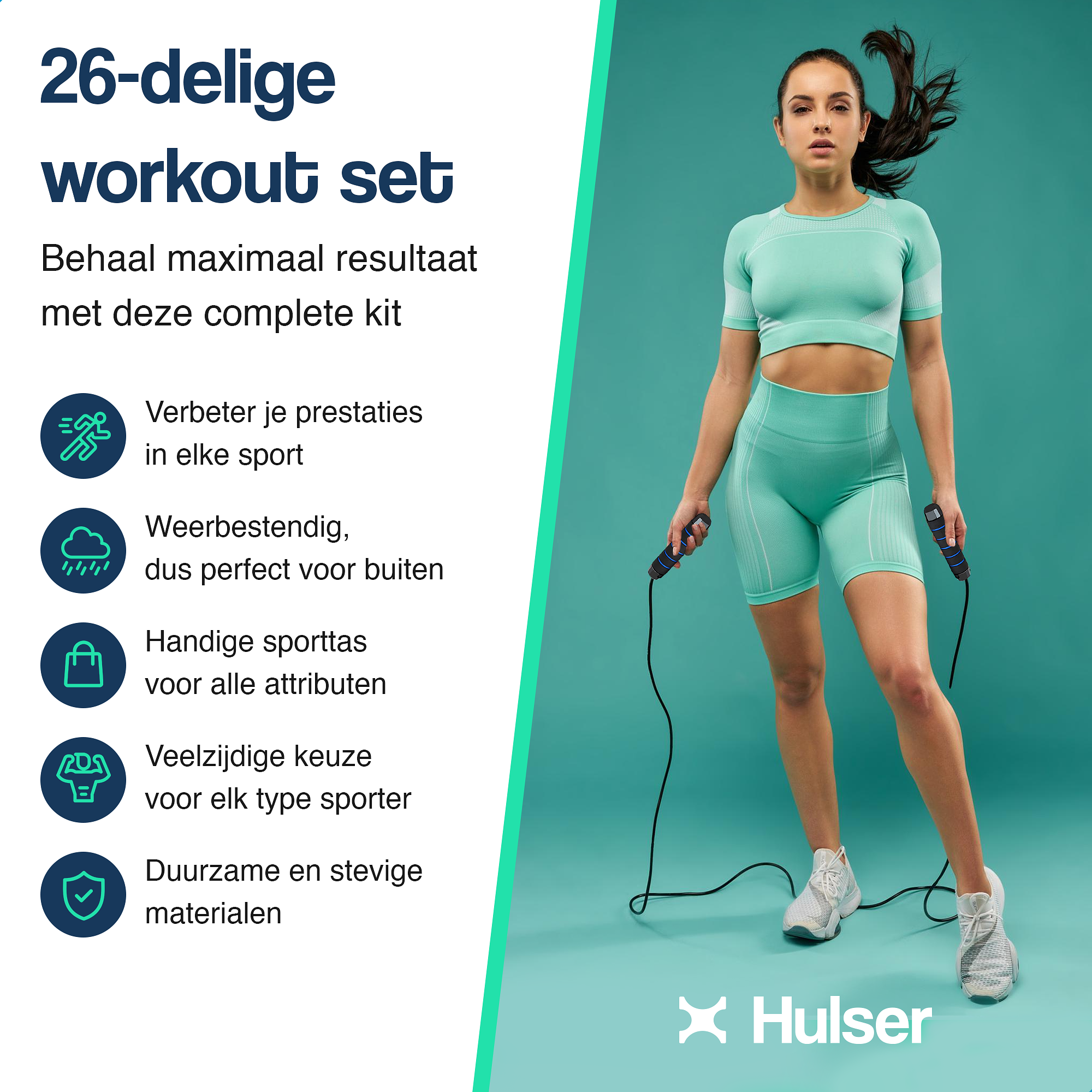 Hulser Agility Workout set 26-delig - Blauw - Voetbal trainingsmateriaal