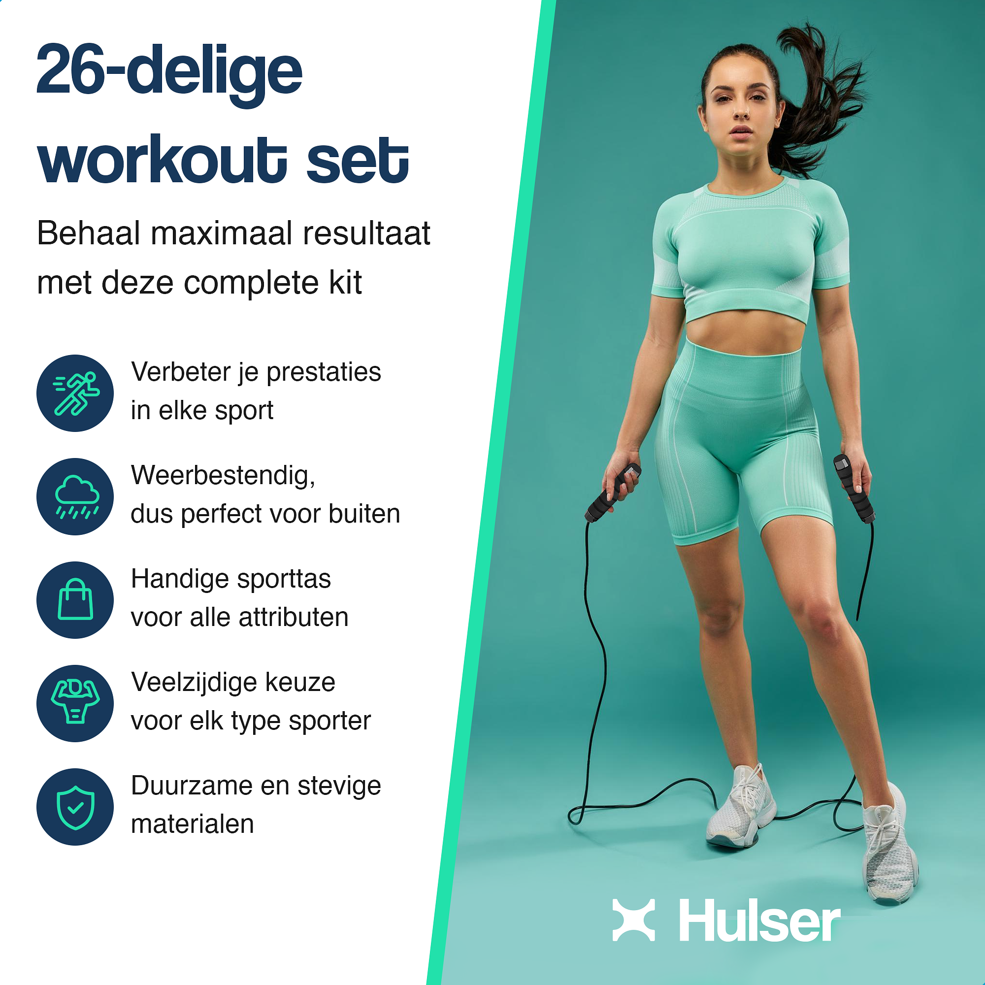 Hulser Agility Workout set 26-delig - Geel - Voetbal trainingsmateriaal
