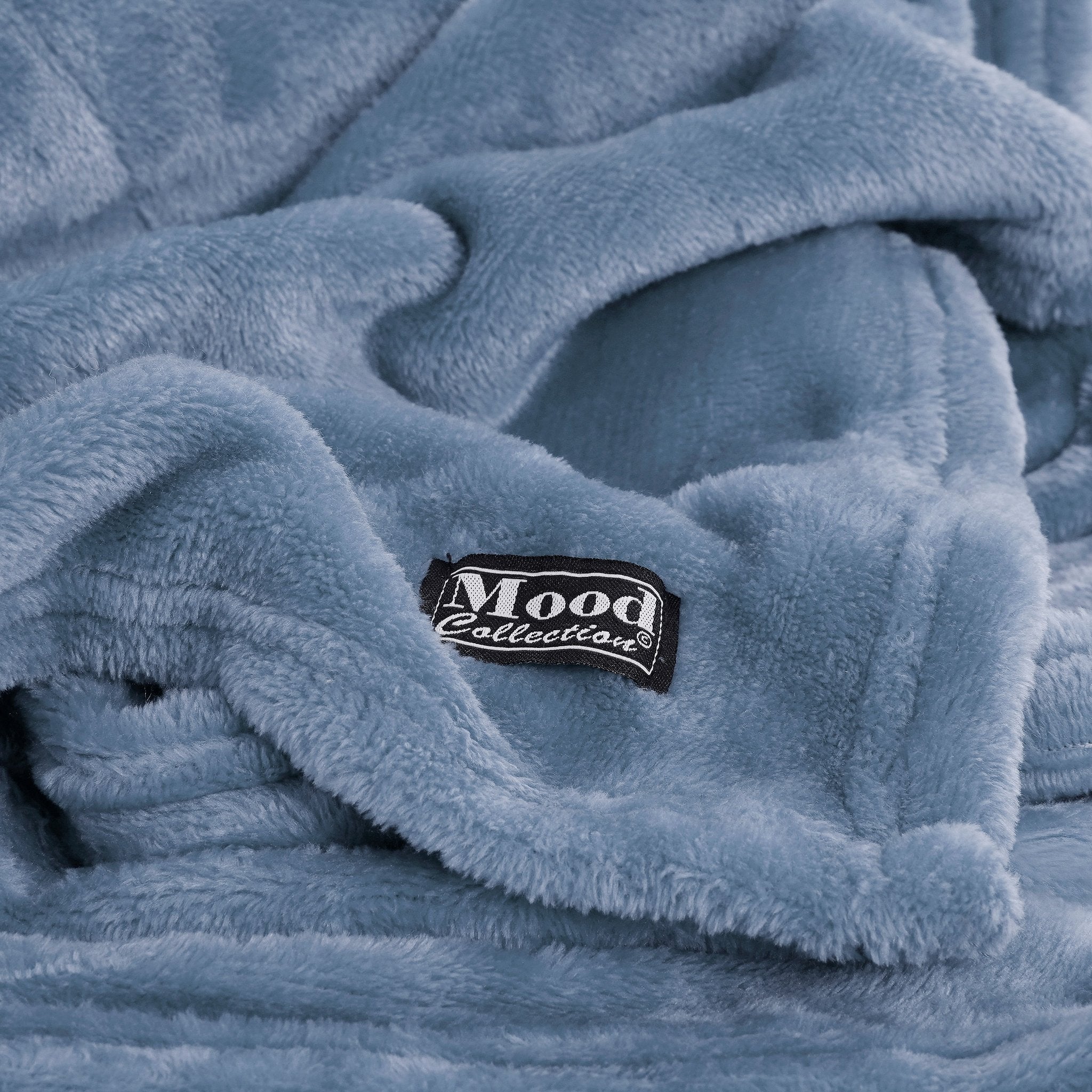 In The Mood Collection Famke Fleece Plaid - L180 x W130 cm - Light blue