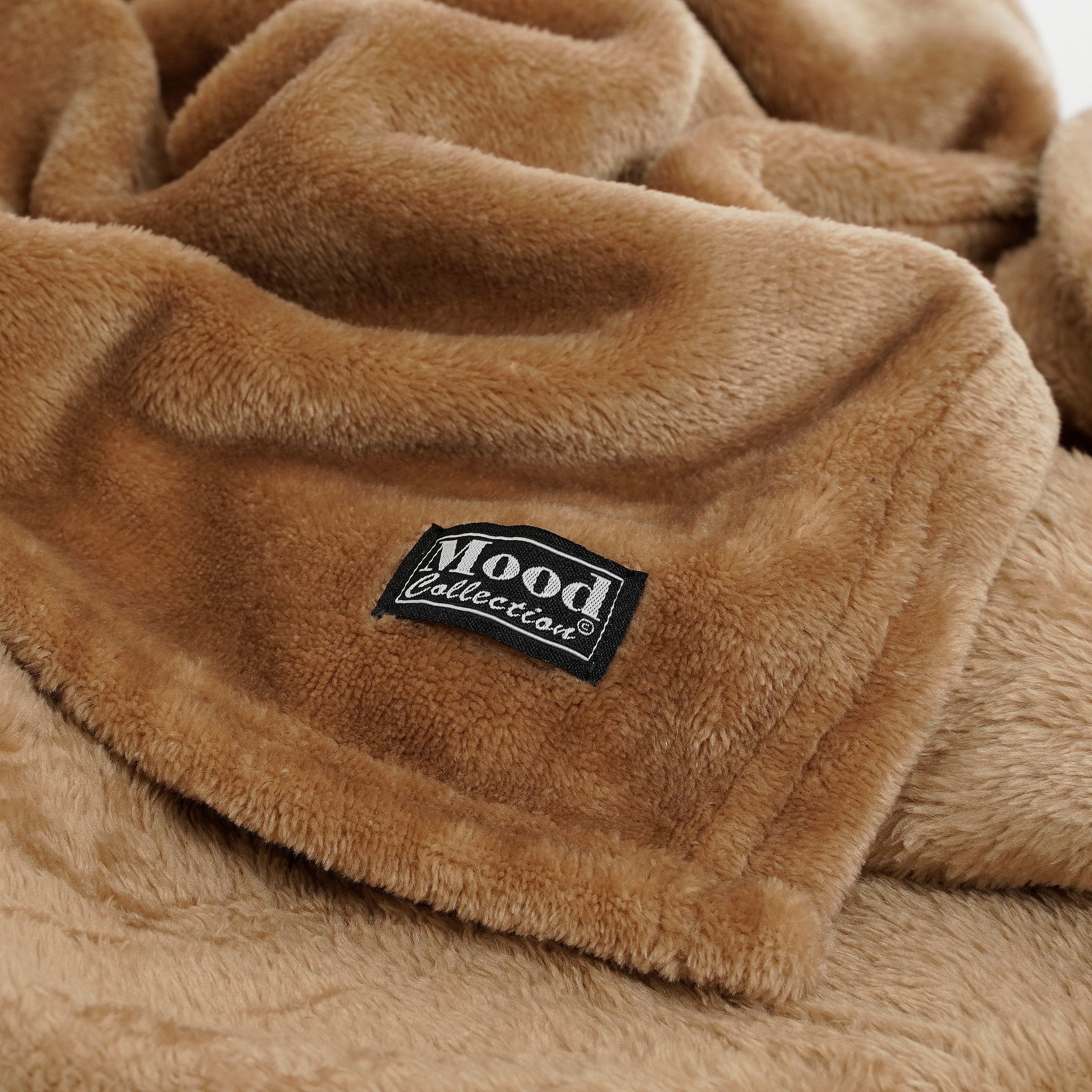 In The Mood Collection Famke Fleece Plaid - L180 x W130 cm - Light brown