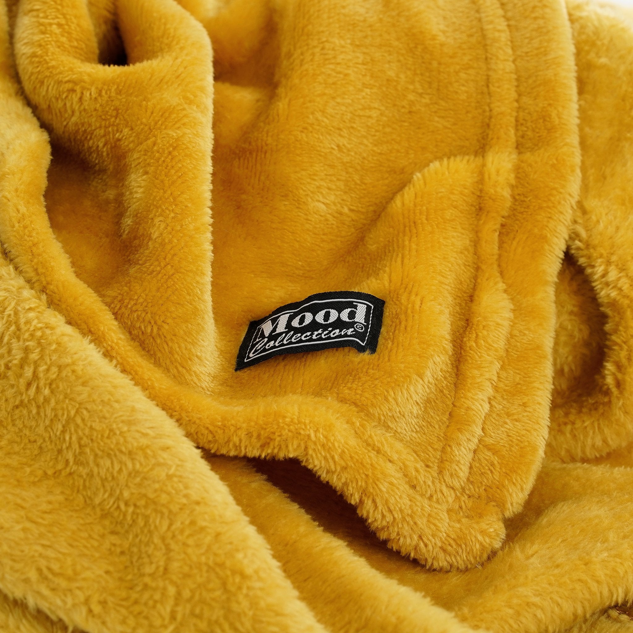 In The Mood Collection Famke Fleece Plaid - L180 x W130 cm - Yellow