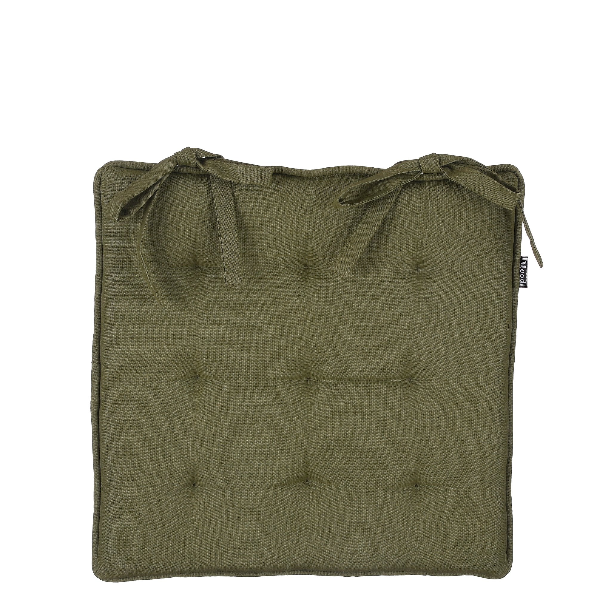 In The Mood Collection Tivoli Bistro Cushion - 40 x 40 cm - Cotton - Dark green